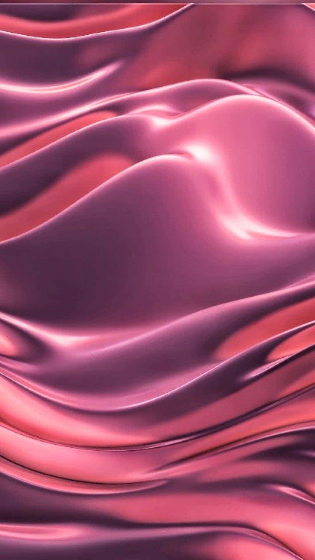 Pink Silk Background With Wavy Lines