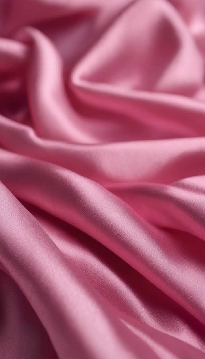 Close Up Of Pink Silk Fabric