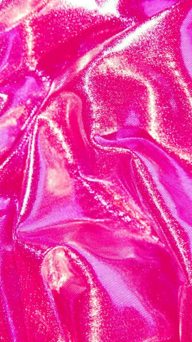 Pink Shiny Fabric Wallpaper