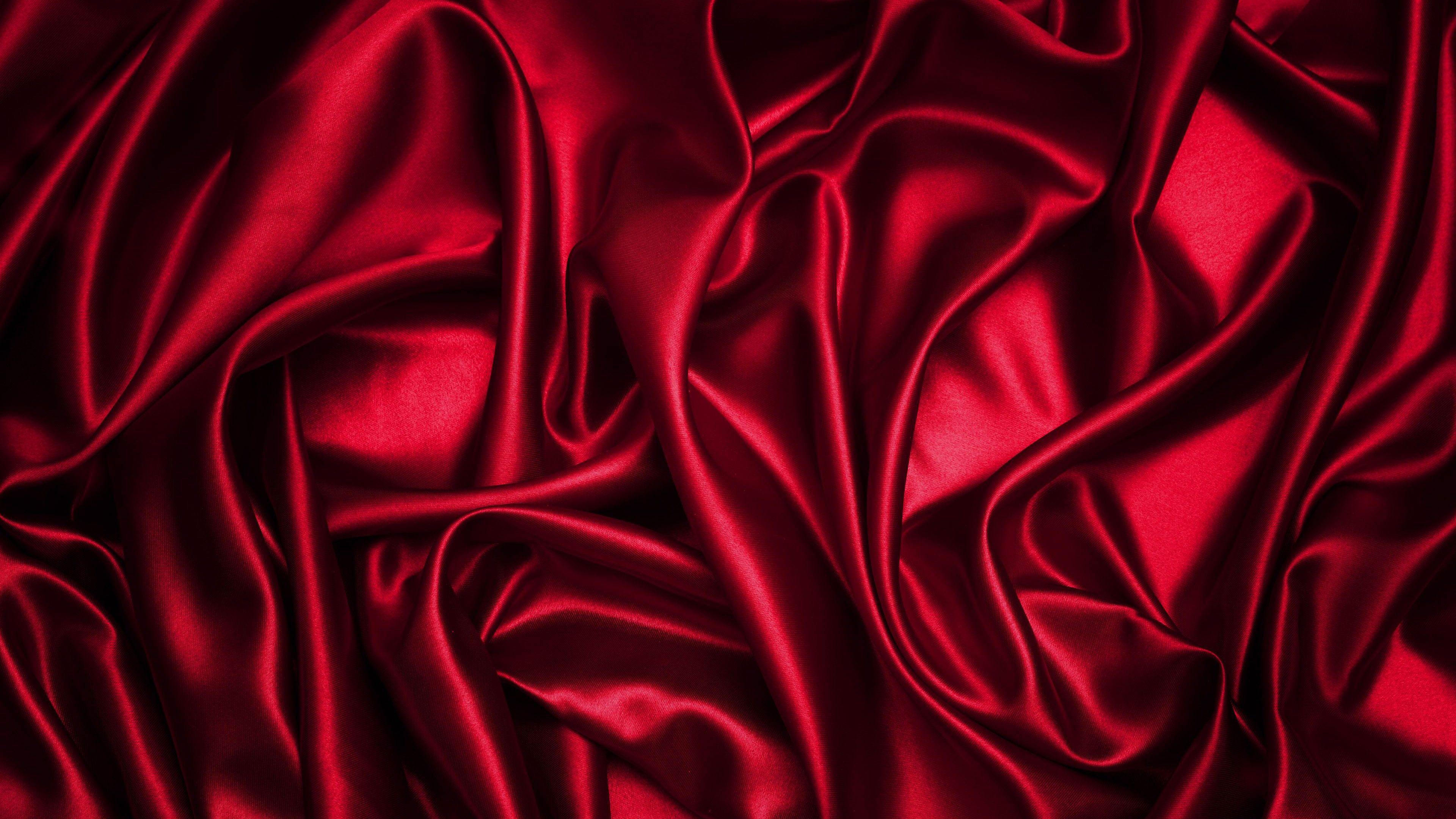 Dark Maroon Wavy Silk Texture Fabric 4K