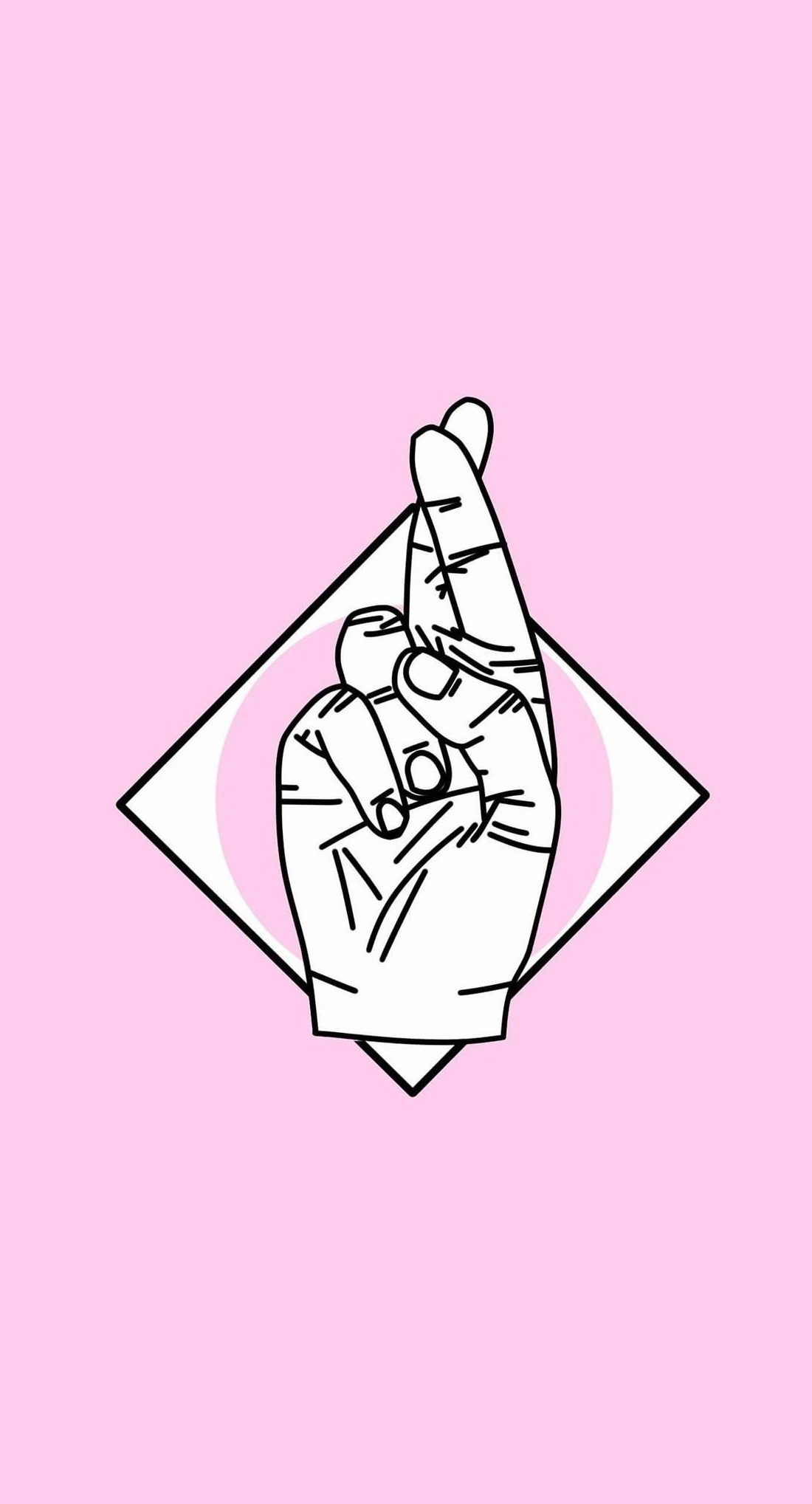 A hand with a pink background - Cute iPhone