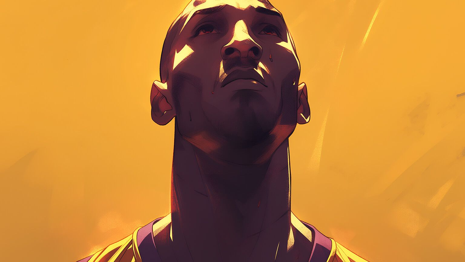 Aesthetic Kobe Bryant Yellow Desktop