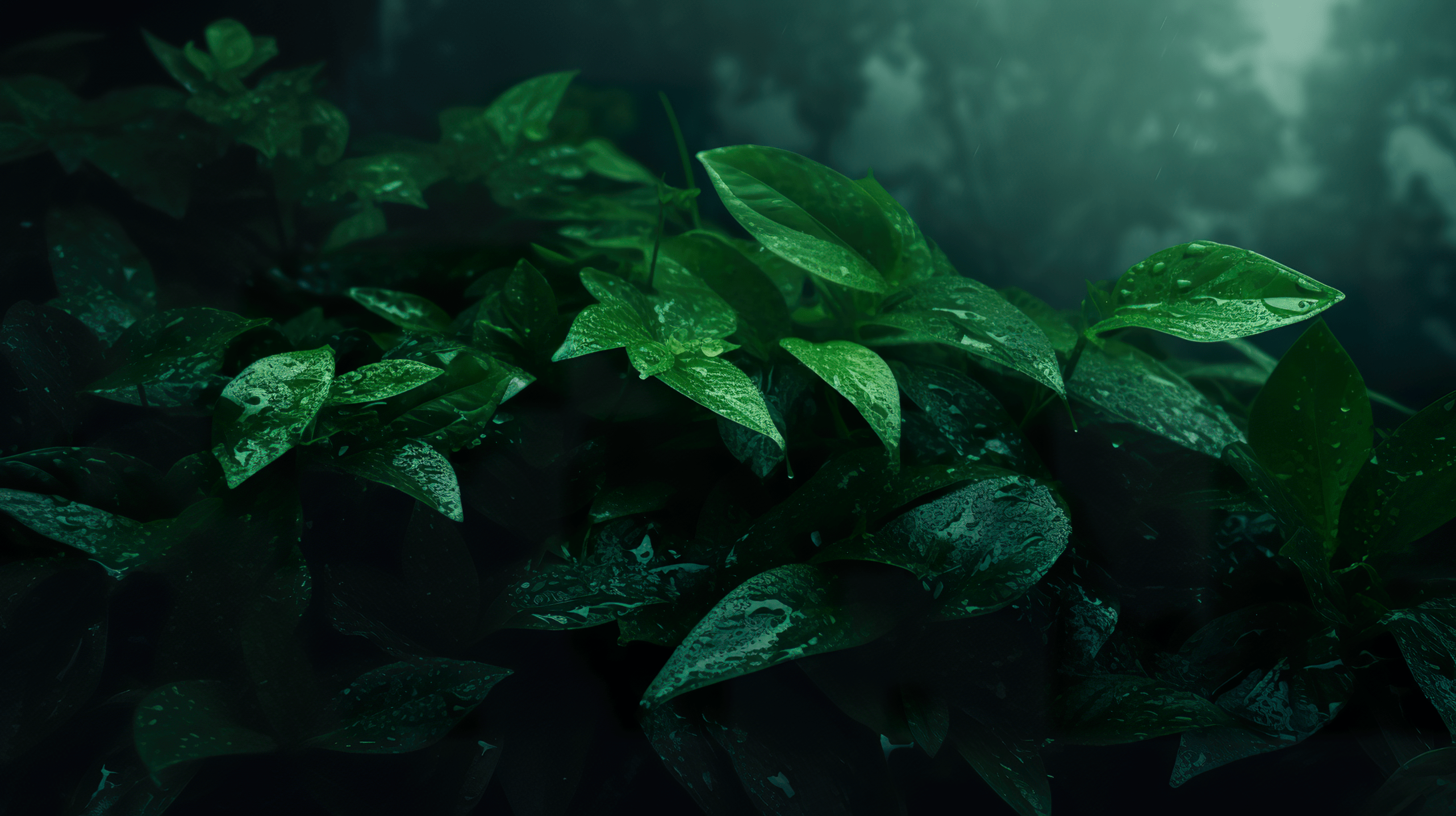 Green Aesthetic Leaf Wallpaper