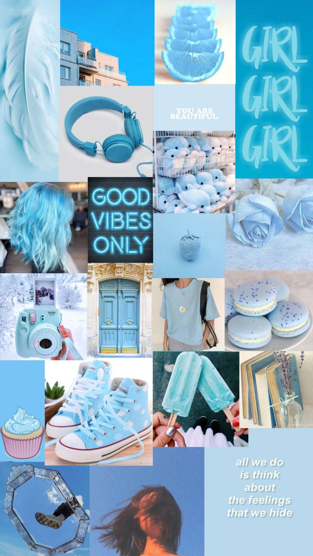 Light blue, soft blue