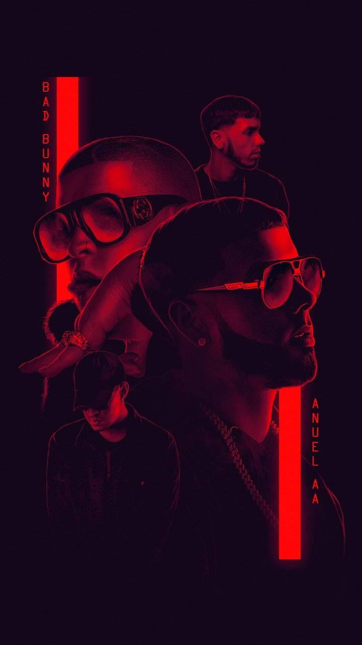 Anuel AA And Bad Bunny Wallpaper