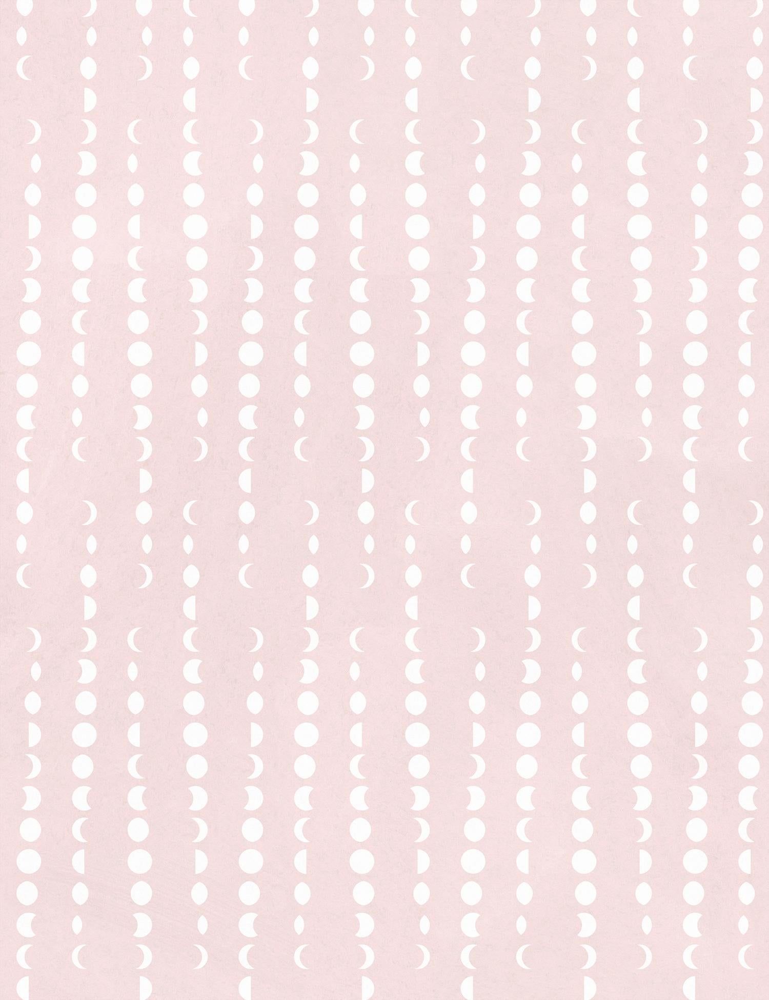 Earthlight Designer Wallpaper in Stella 'Light Pink and Soft White'