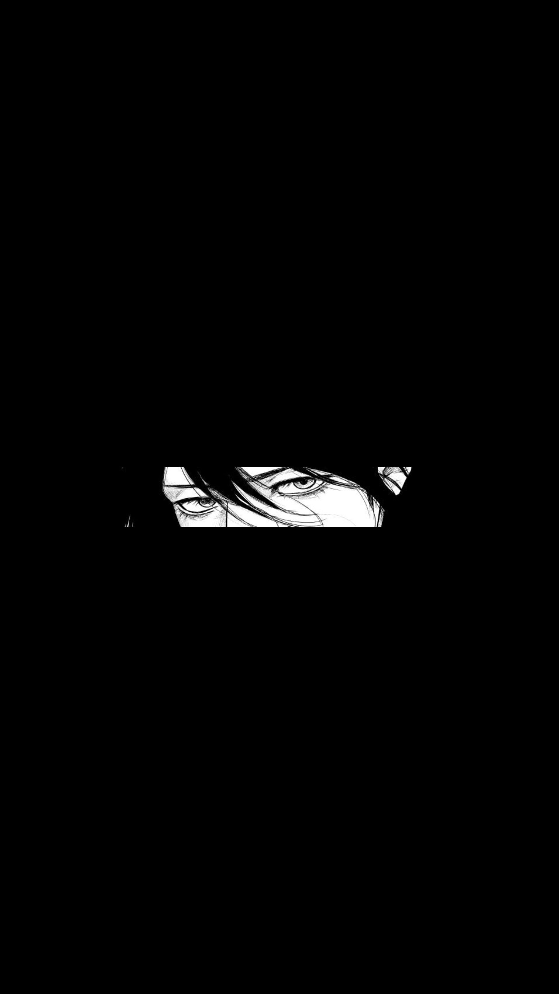 Anime eyes black and white lockscreen. Black wallpaper iphone dark, Anime wallpaper iphone, Anime eyes