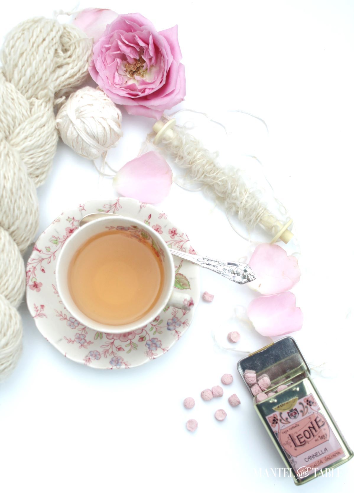 Experimenting With A Teacup Flat Lay