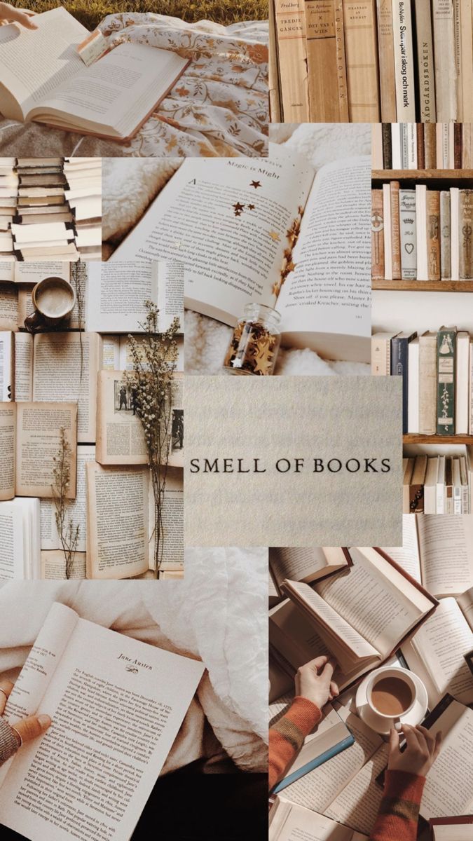 A collage of books and people reading them - Books
