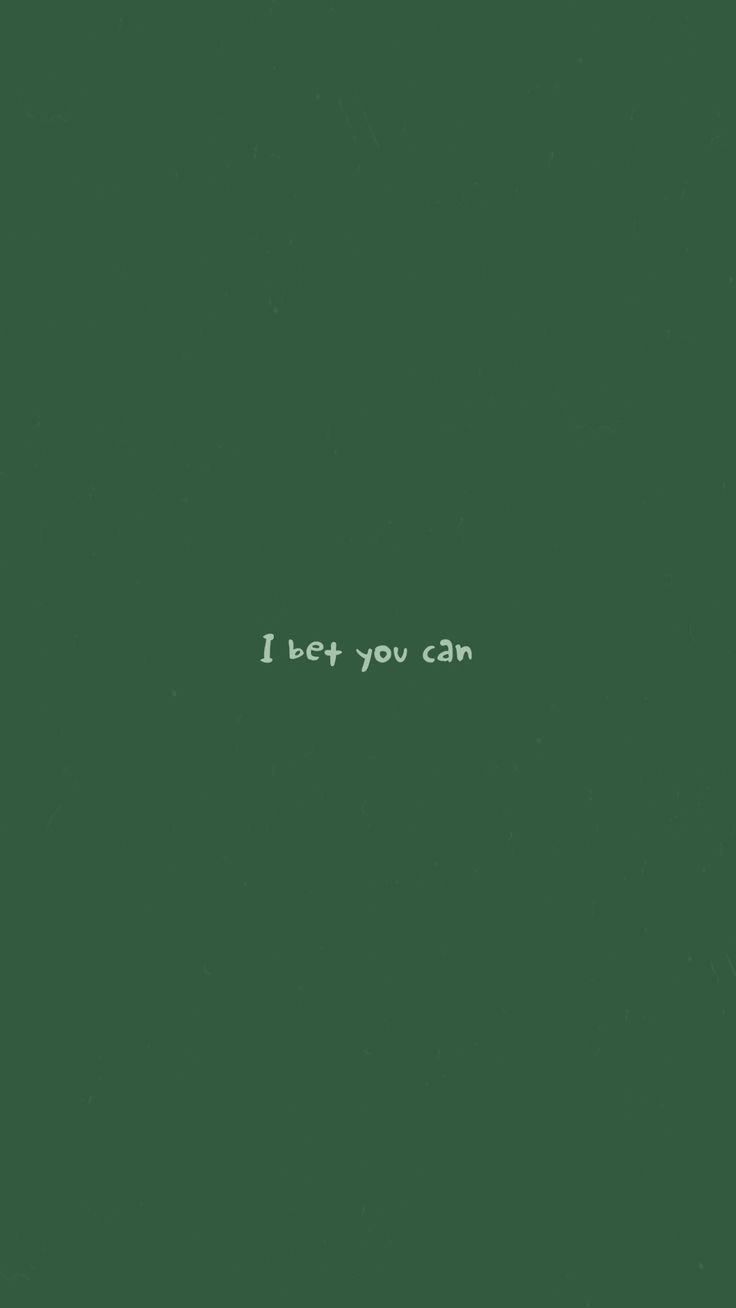 A green background with the words i love you can - Dark green