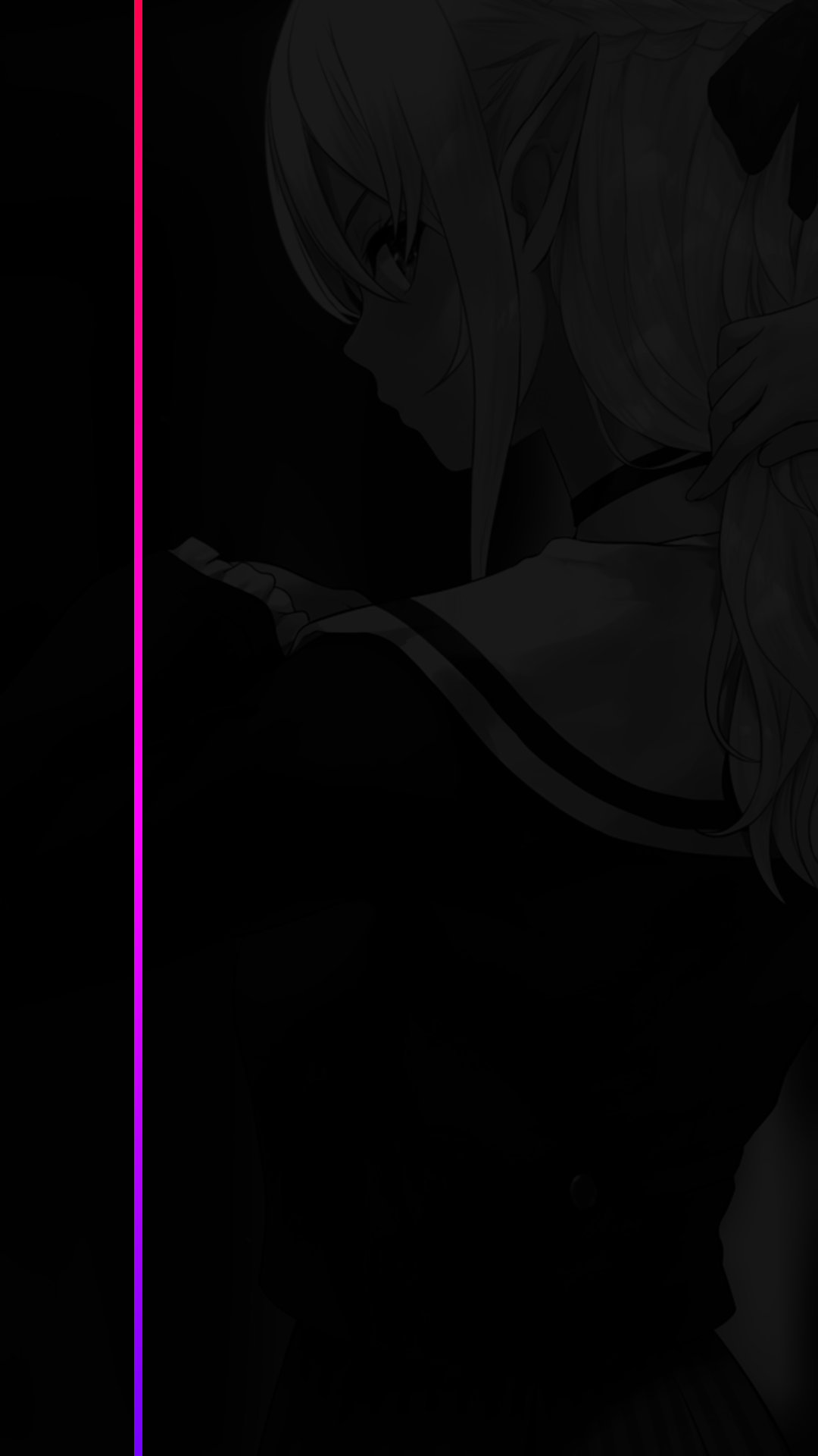 monochrome, minimalism, gradient, dark, anime girls Gallery HD Wallpaper