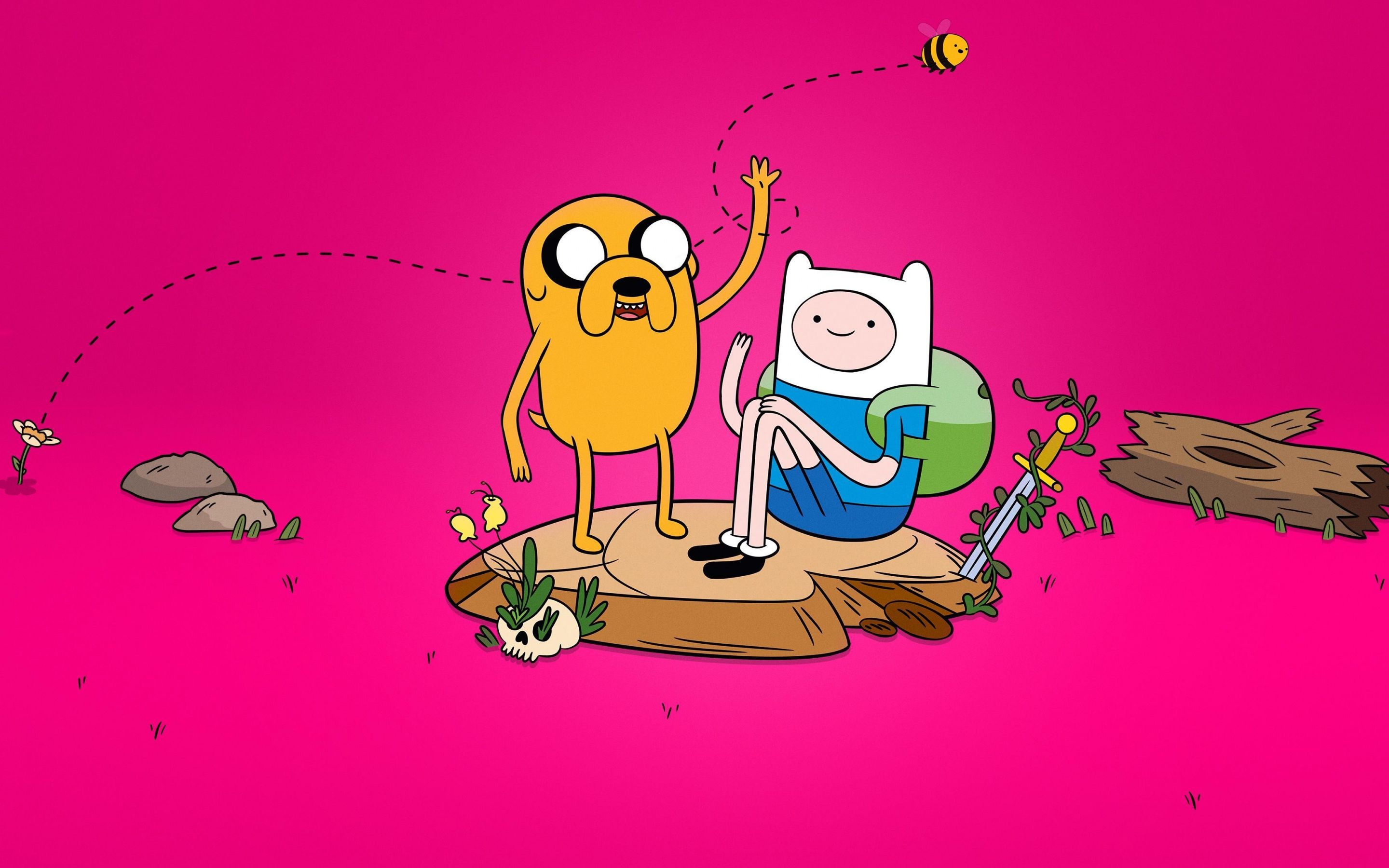 Wallpaper 4K, Adventure Time, Jake, Finn