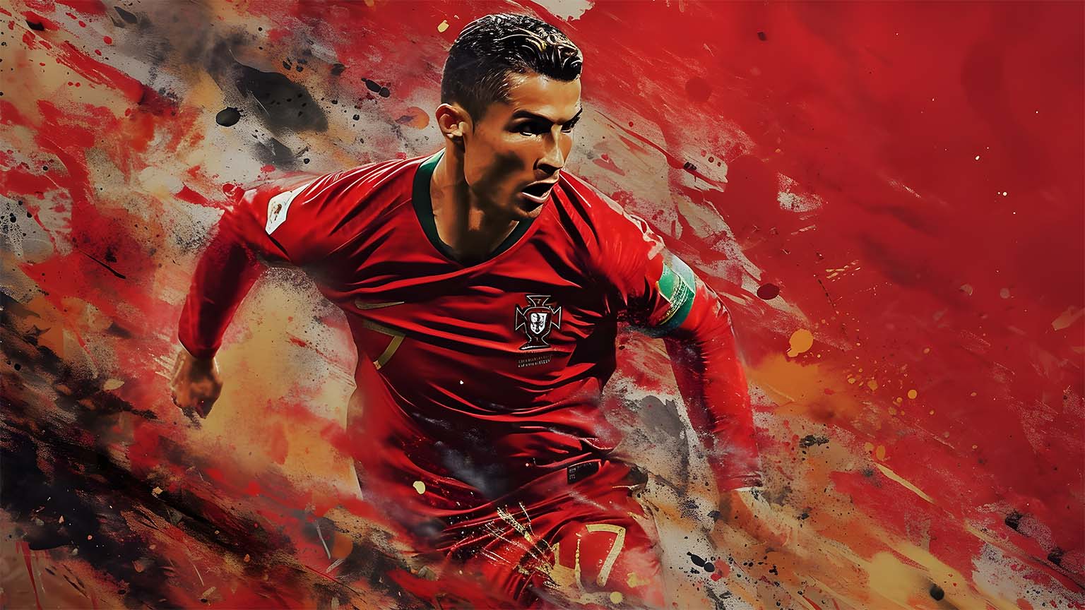 Dynamic Red Cristiano Ronaldo 4K