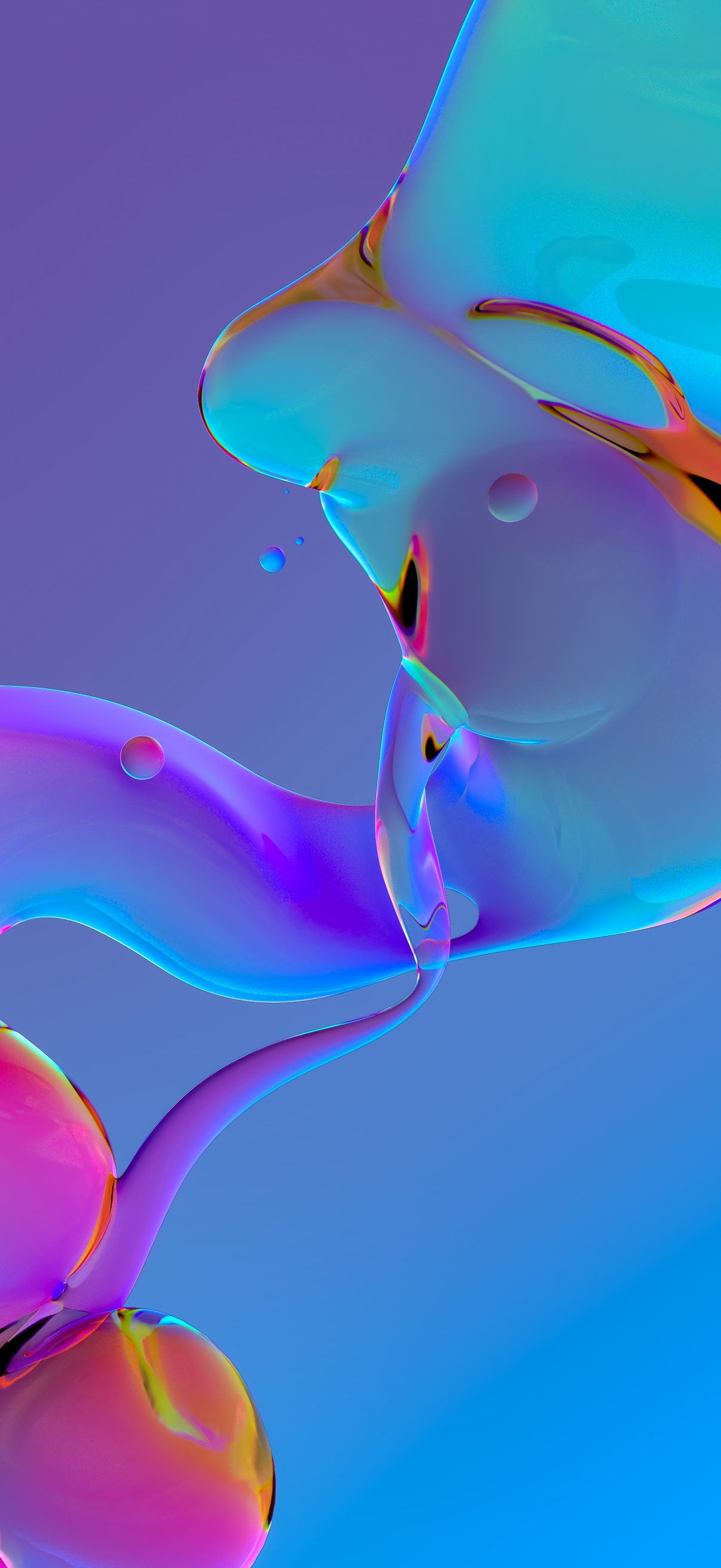 Glossy Wallpaper 4K, Aesthetic, Fluidic