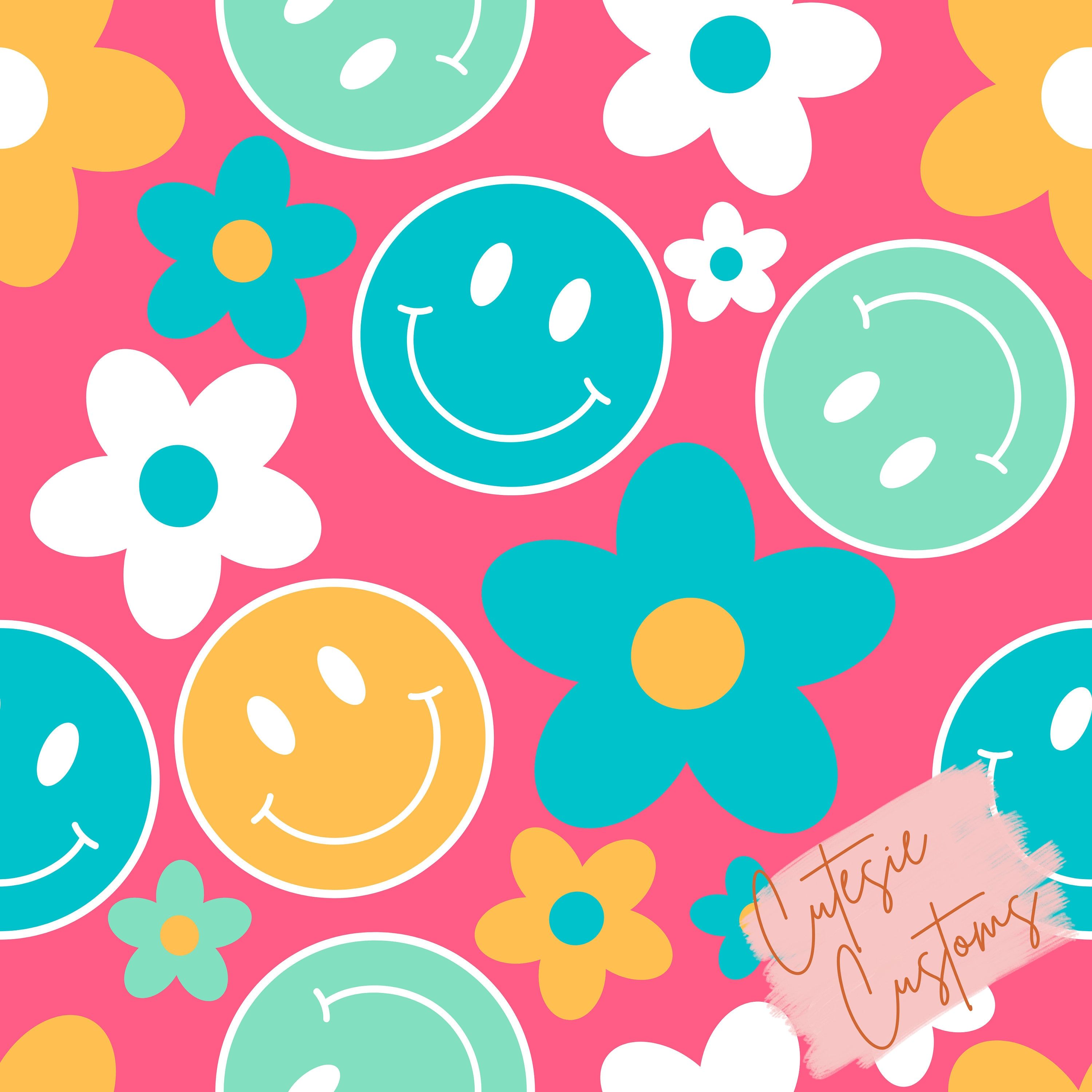 Preppy Wallpaper Smiley Face