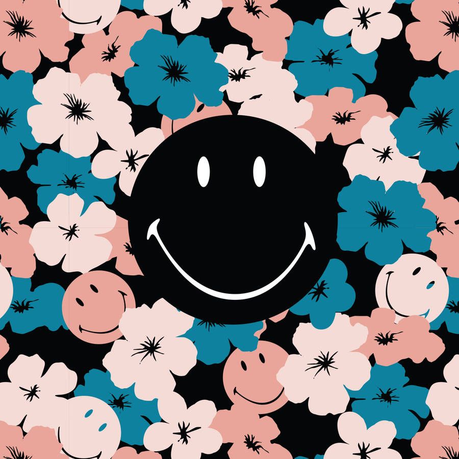 Download free Preppy Smiley Face Floral