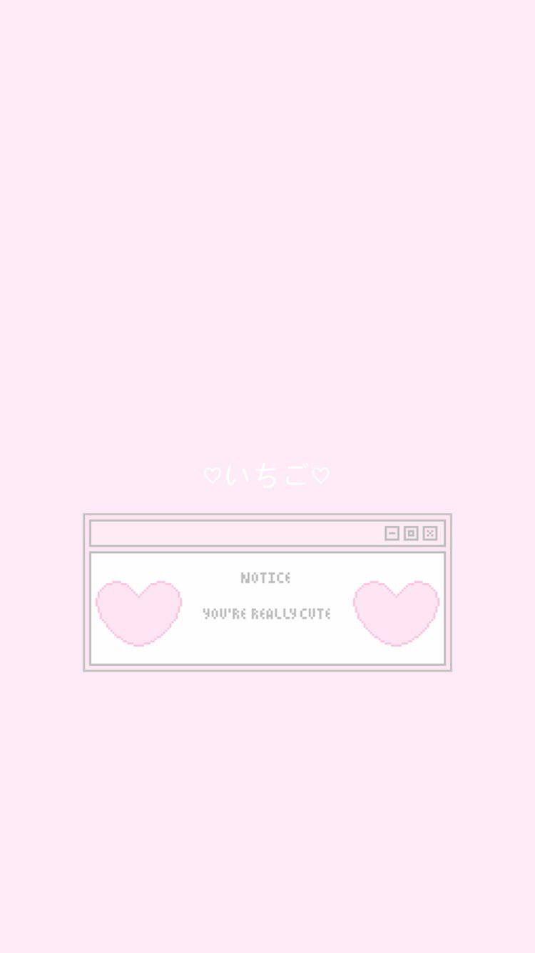 Pink aesthetic background wallpaper phone cute heart love pastel - Pastel pink, cute pink