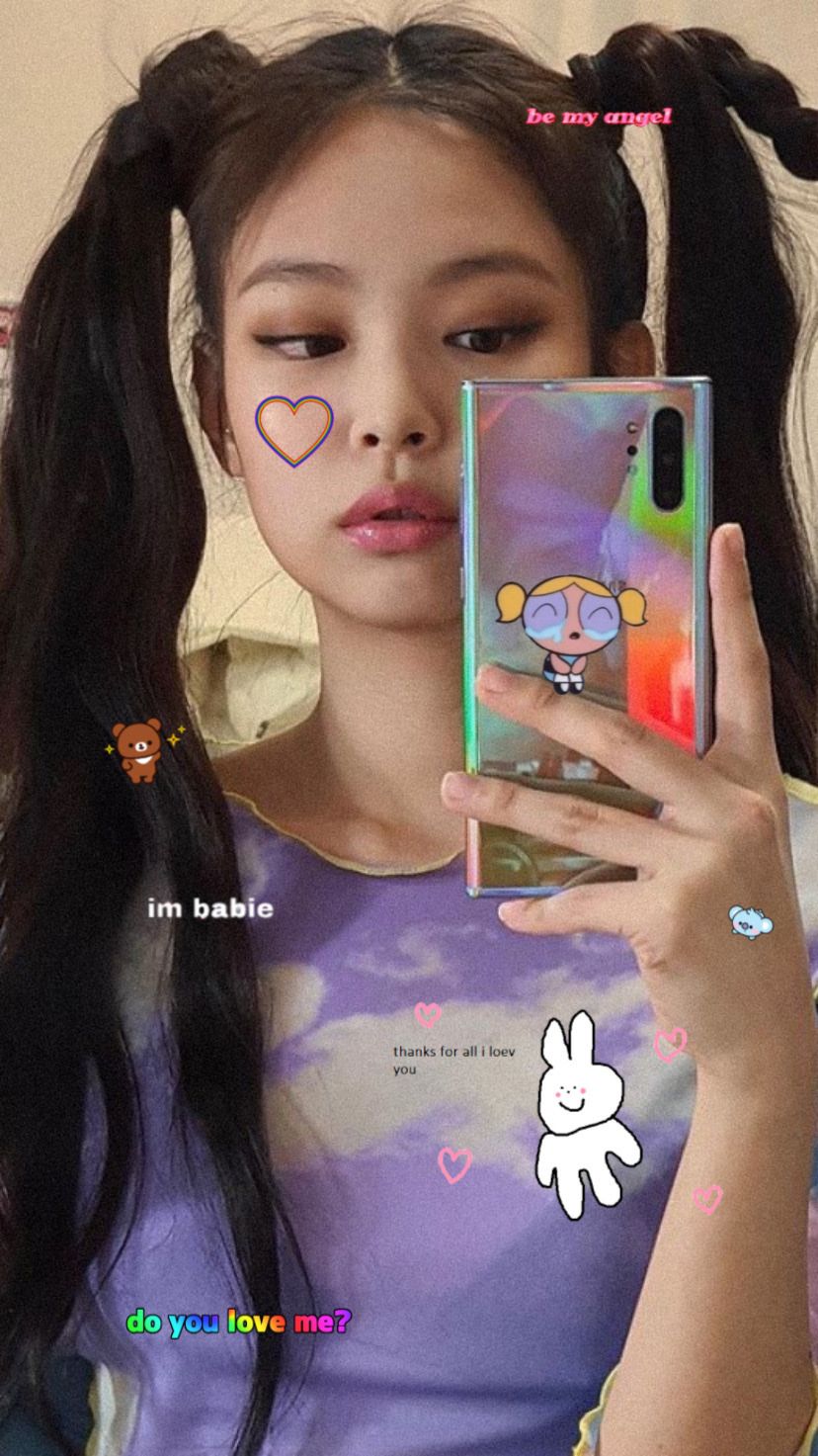 jennie; messy wallpaper screenshot