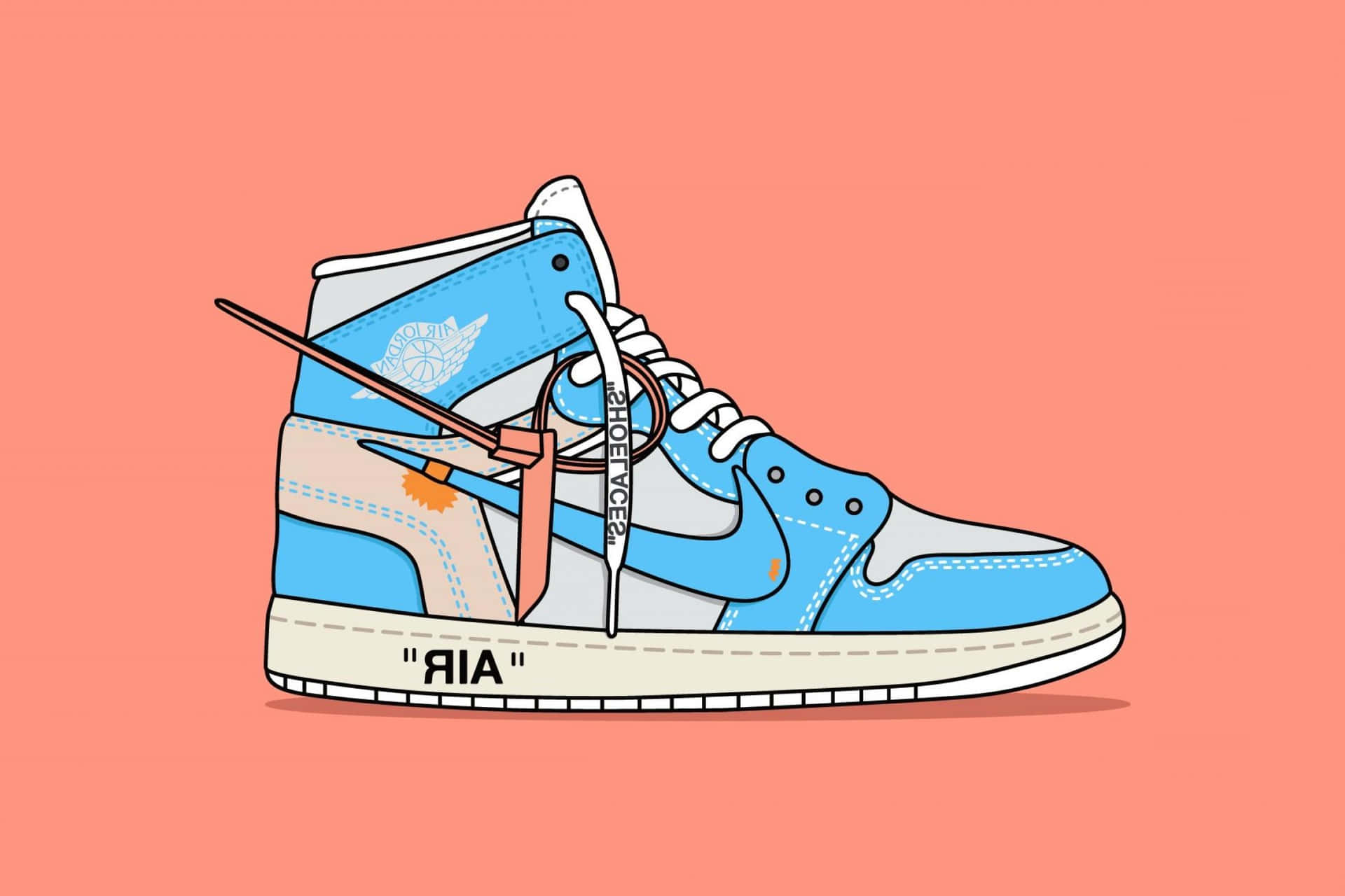 Off White Jordan 1 Wallpaper