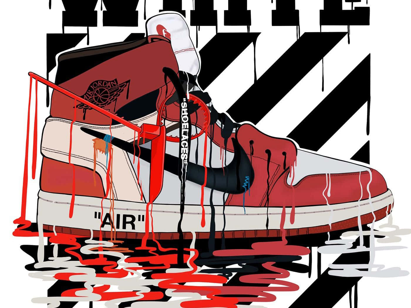 Off White Jordan 1 Wallpaper