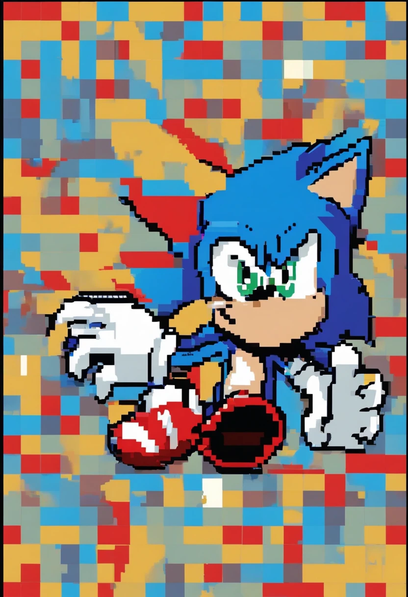 Sonic the hedge pixel art