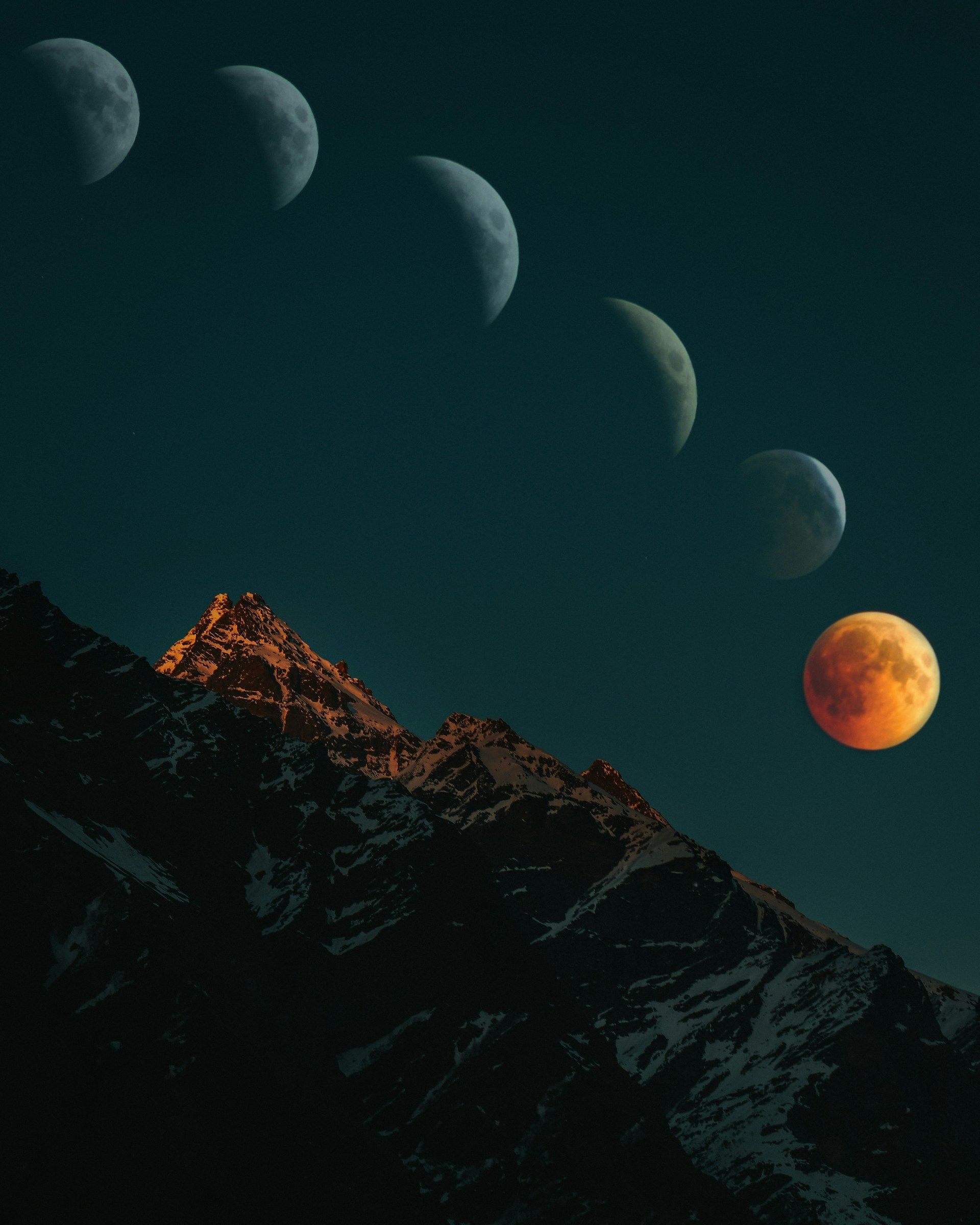 Phases of the Moon Wallpaper +67 Free