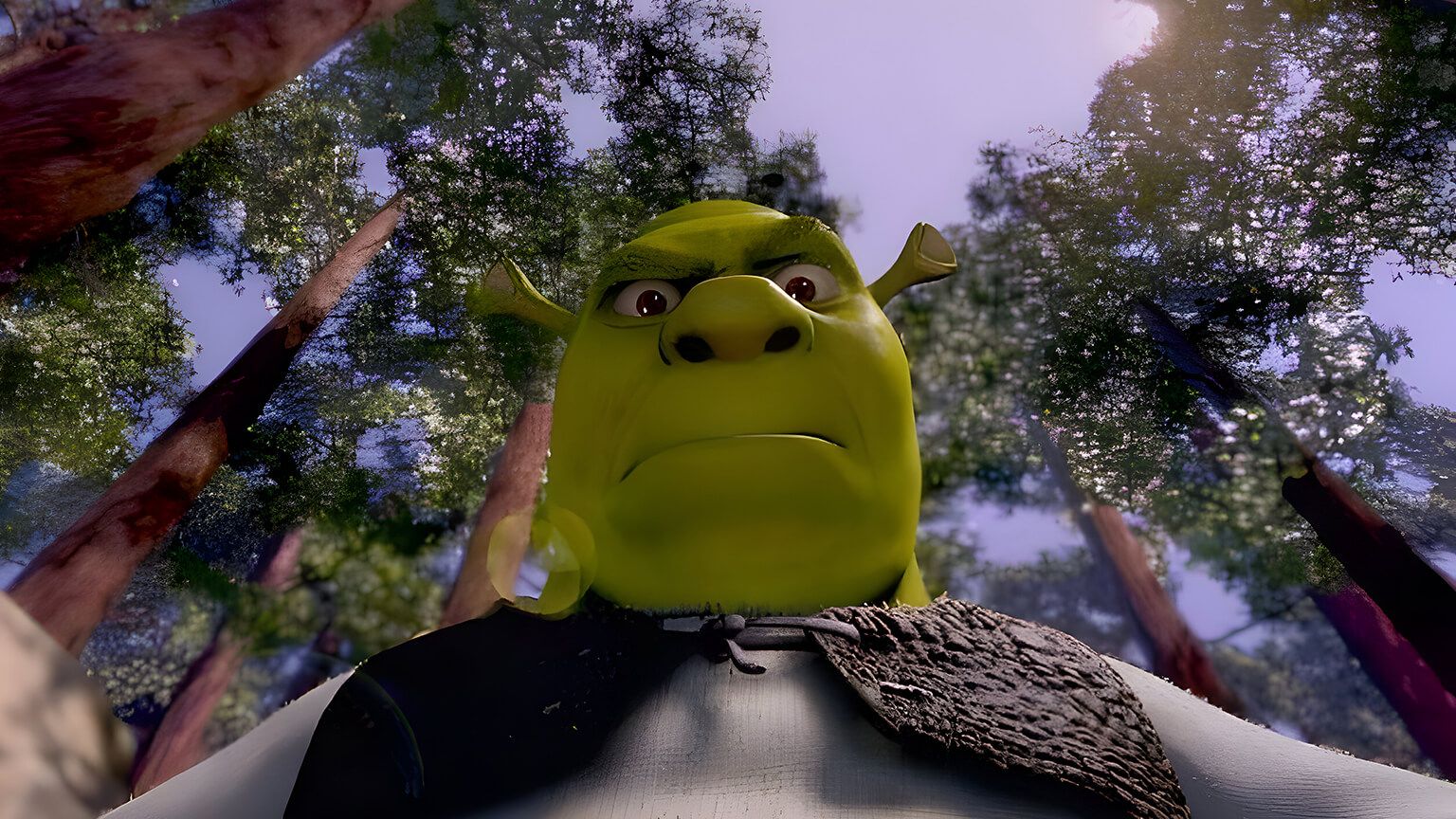 Funny Shrek in the Forest Desktop