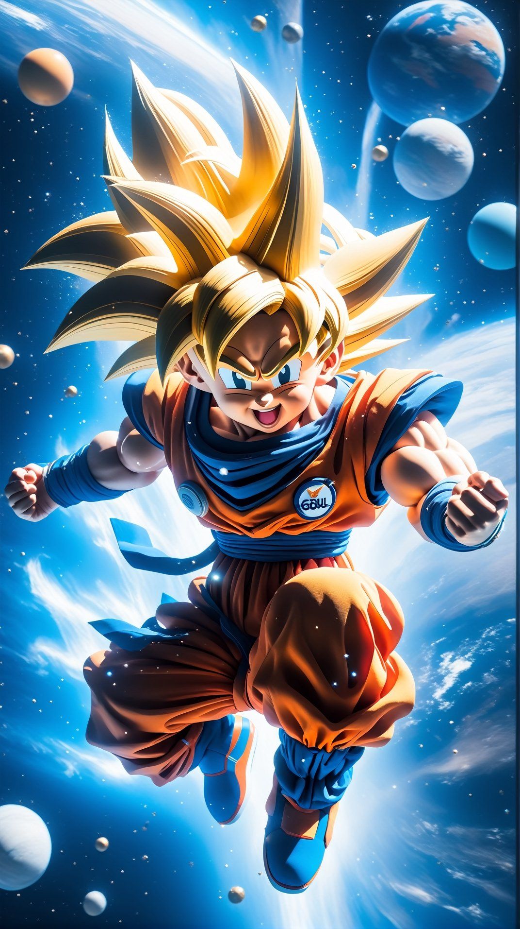 create a cute 12 year Goku ast. image