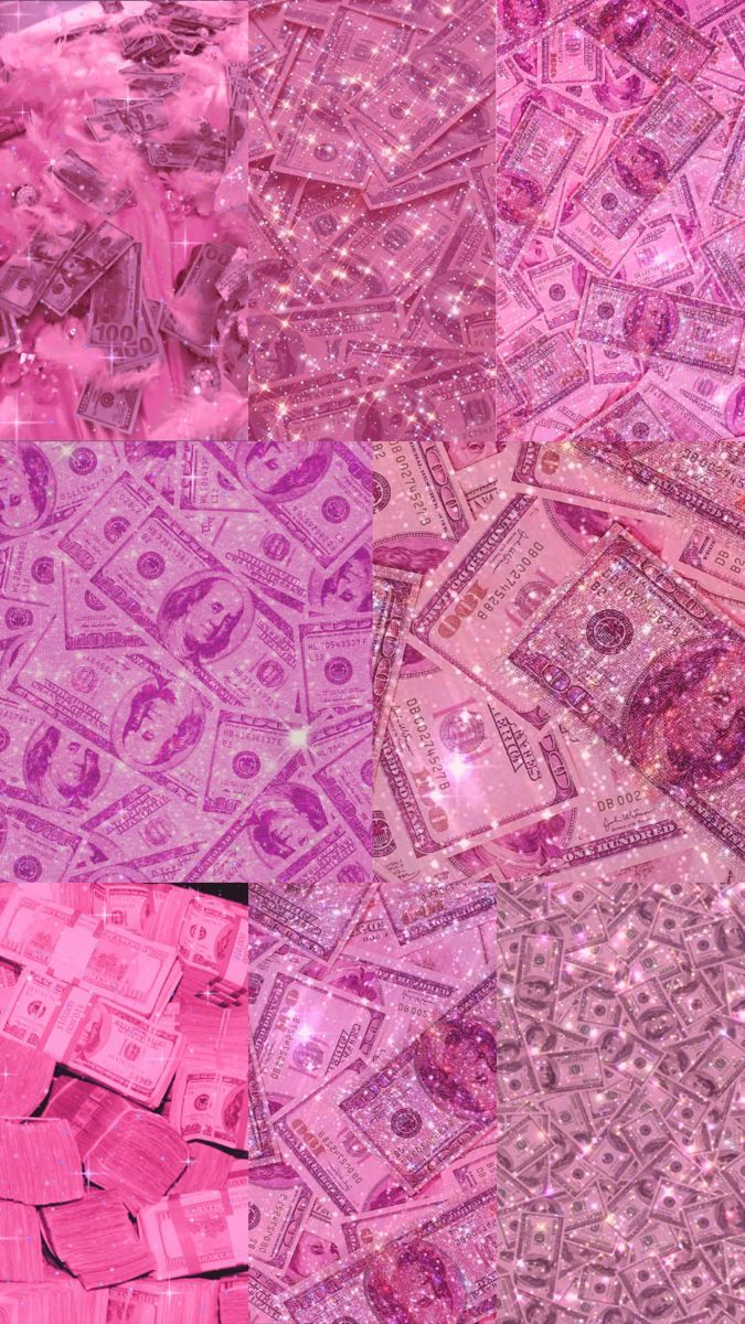 Pink money aesthetic wallpaper, bling