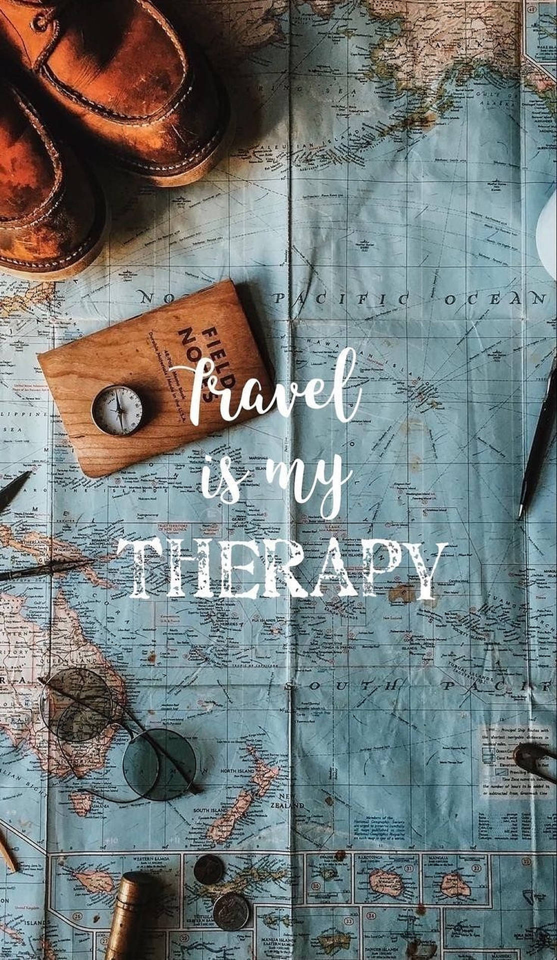 Download Travel Is My Therapy Wallpaper