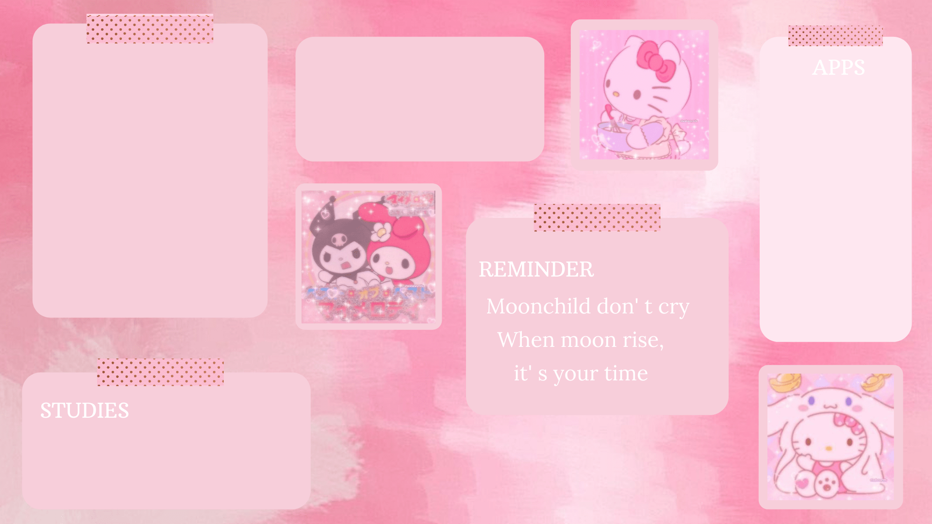 Pink Aesthetic Sanrio PC Wallpaper