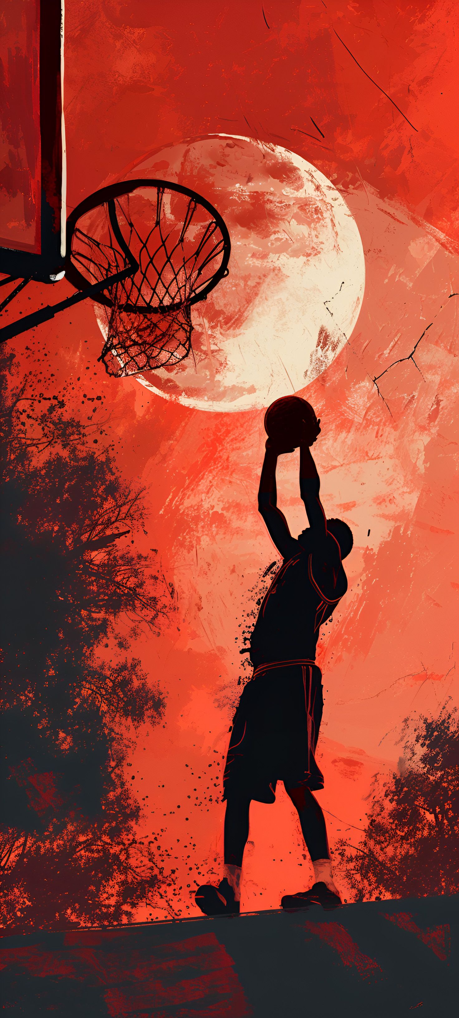 Aesthetic Orange Basketball Wallpaper