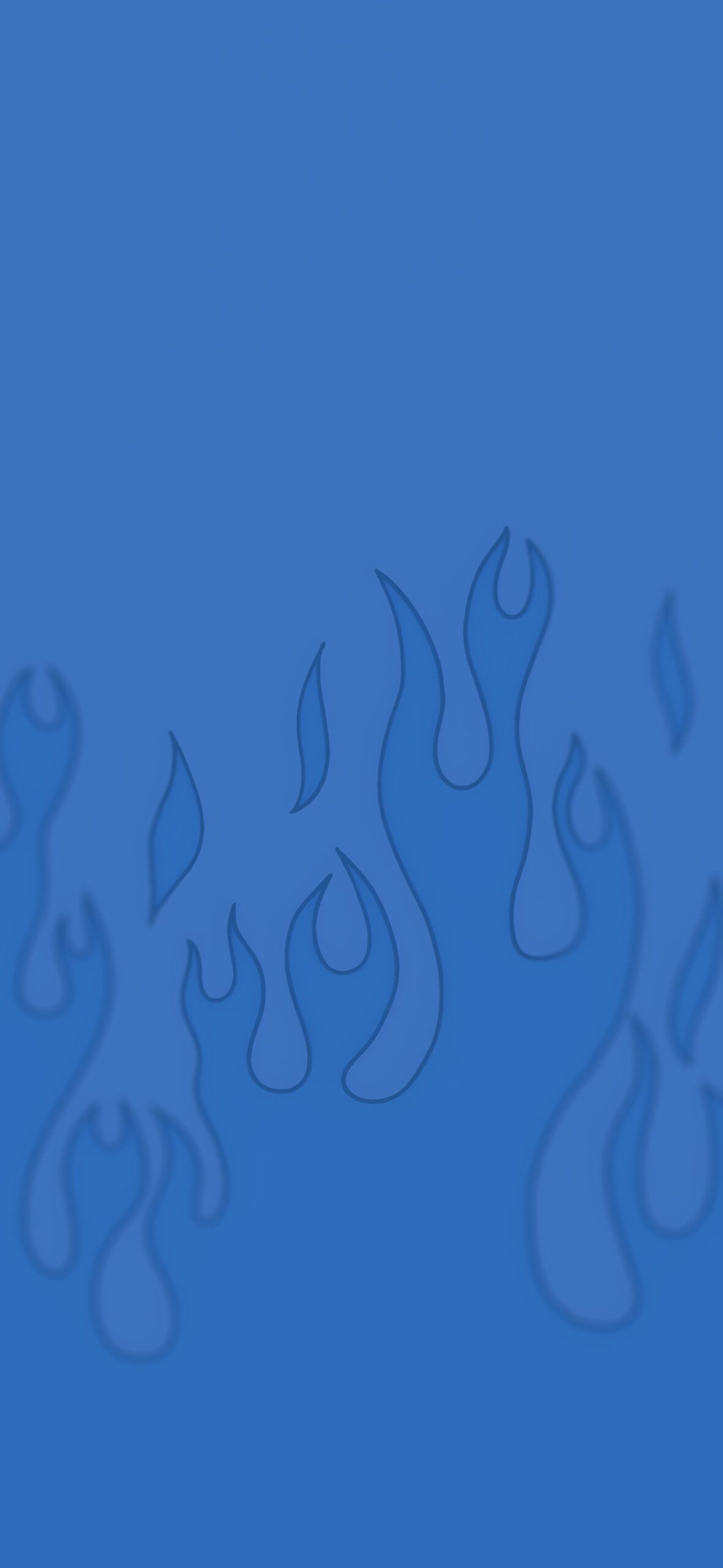 Minimalist Blue Fire Simple Wallpaper