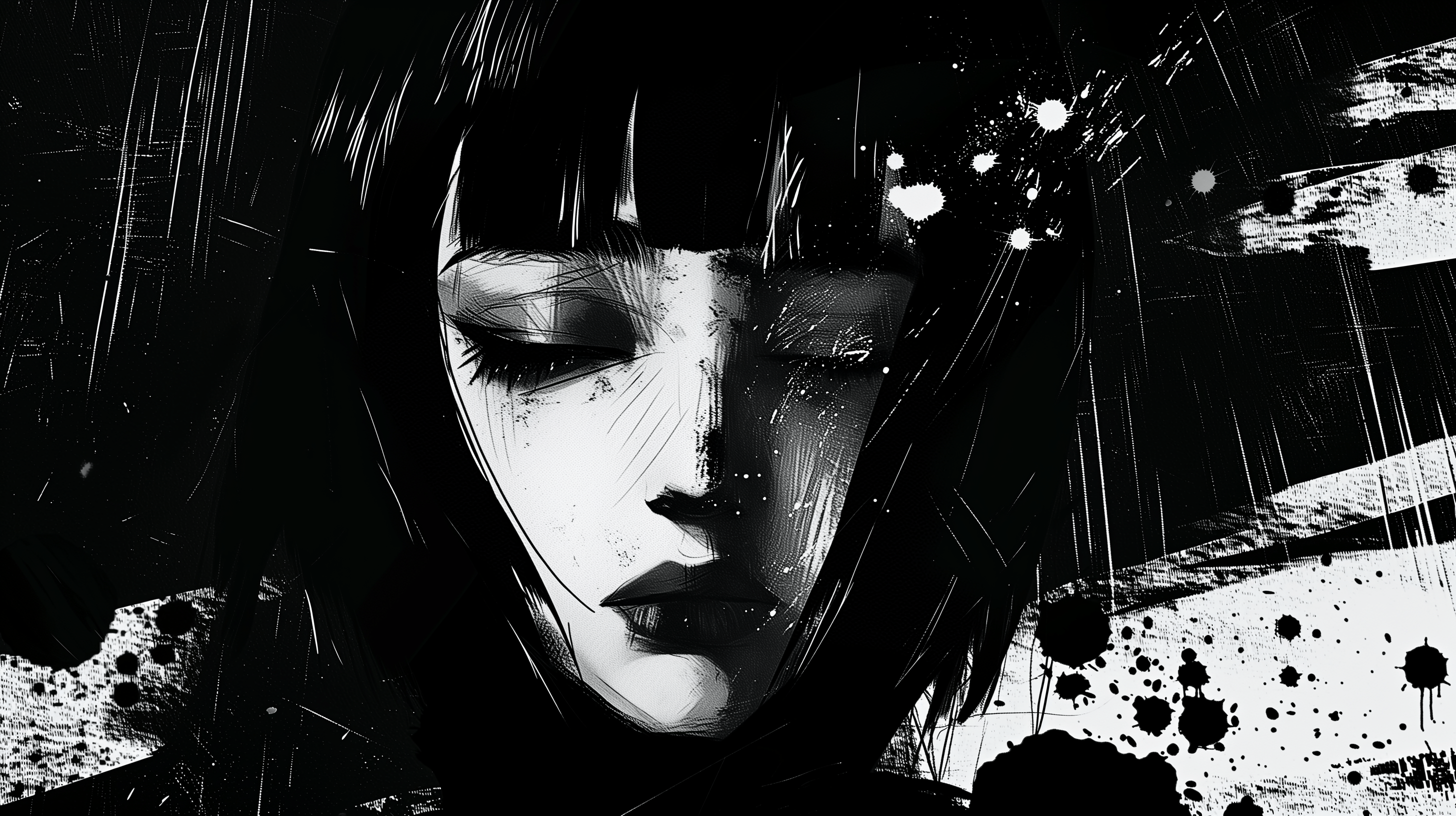 Dark Aesthetic Monochrome Art HD