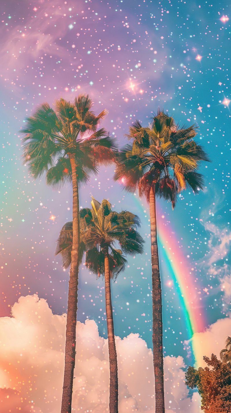 Aesthetic summer iPhone wallpaper, palm