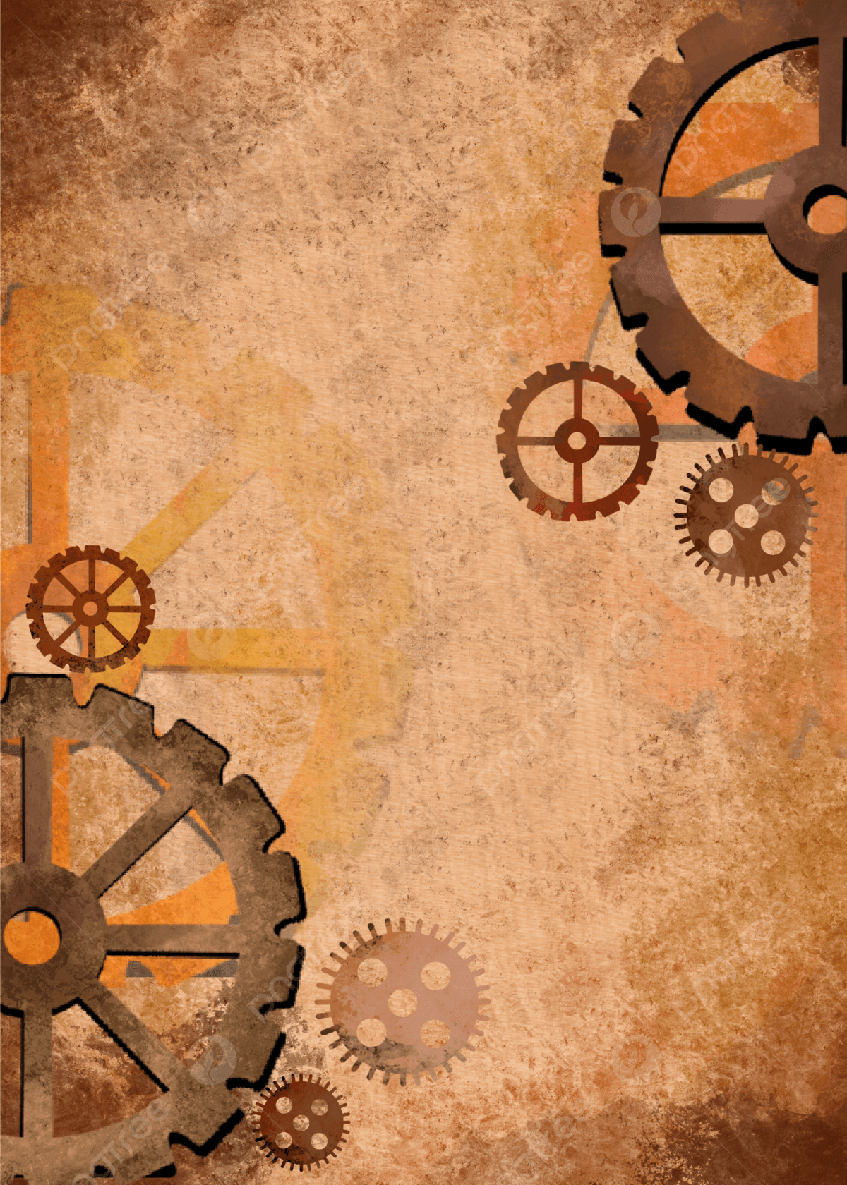 Steampunk Style Gear Background