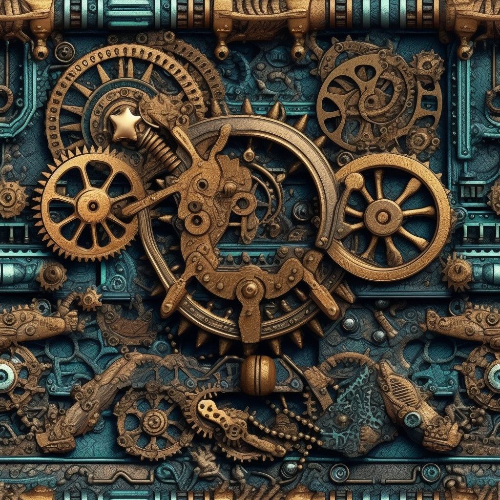 Steampunk Gears: Stunning Seamless Tile