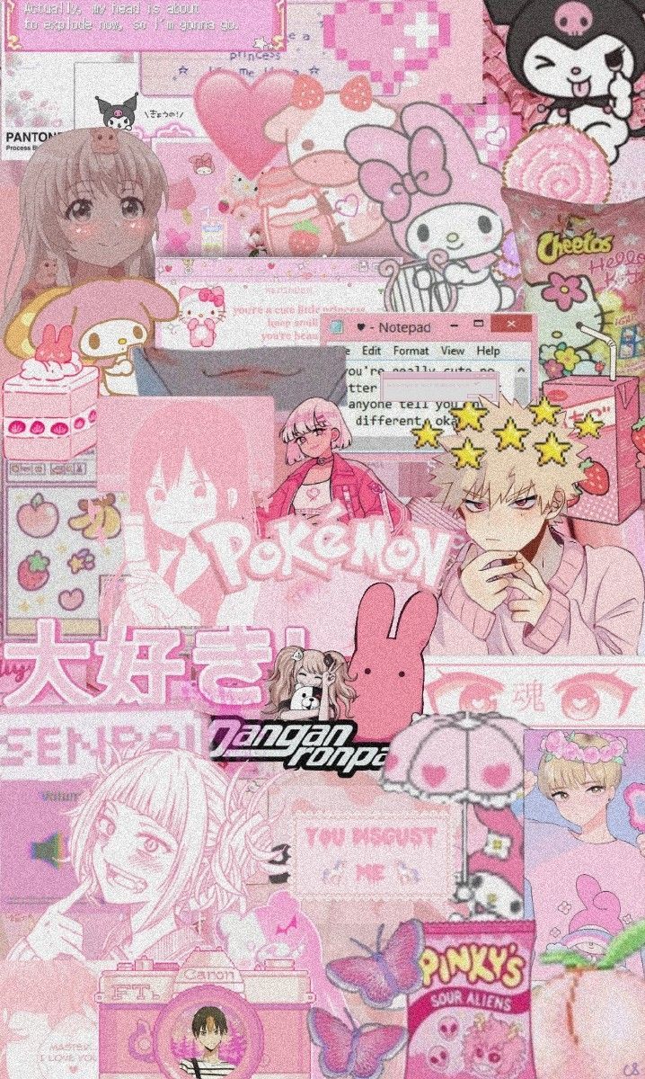 Animecore Pink Wallpaper