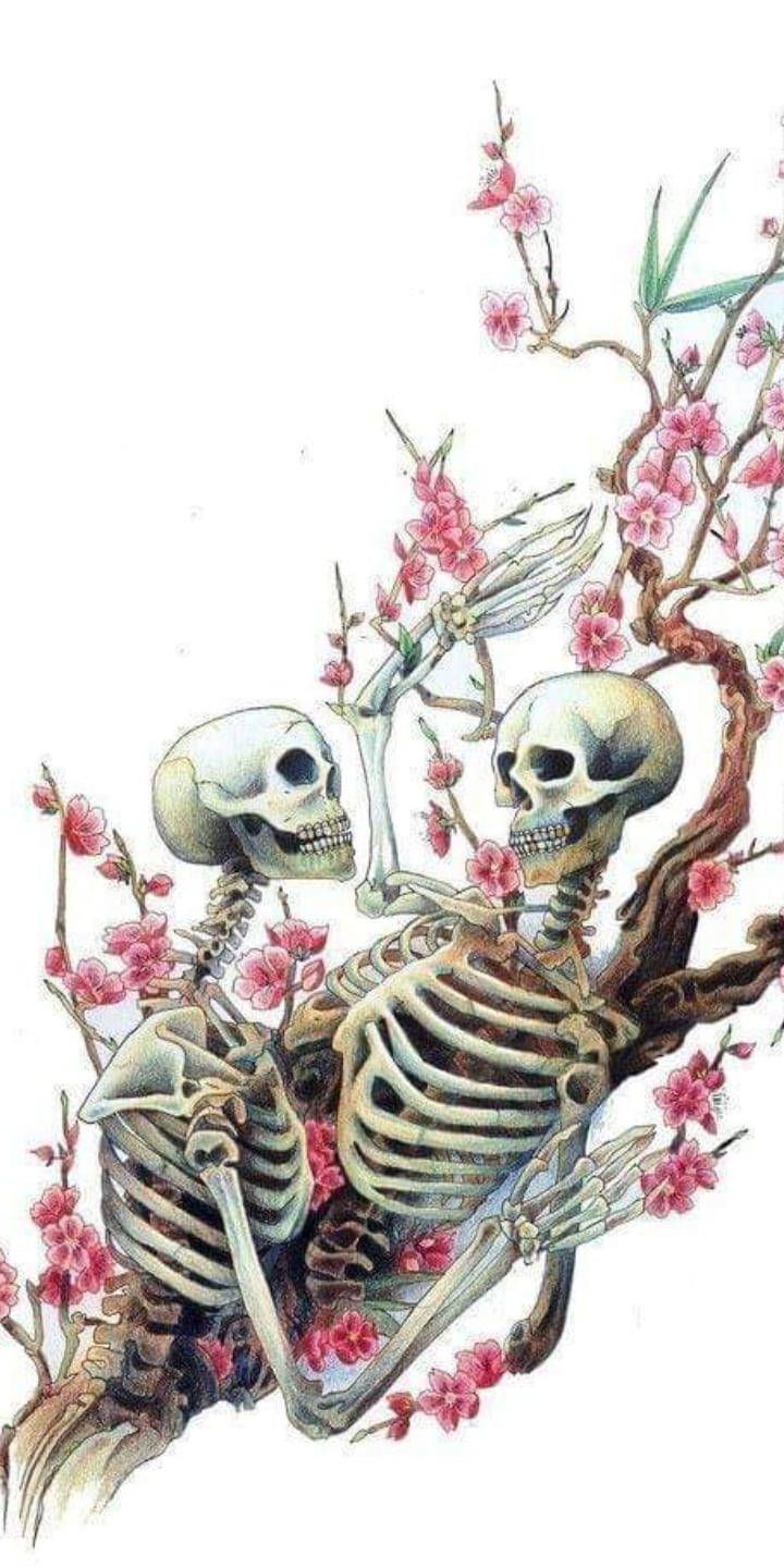 Cute Skeleton iPhone HD Wallpaper