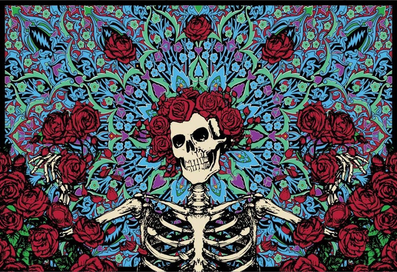 Skull In The Background Wallpaper