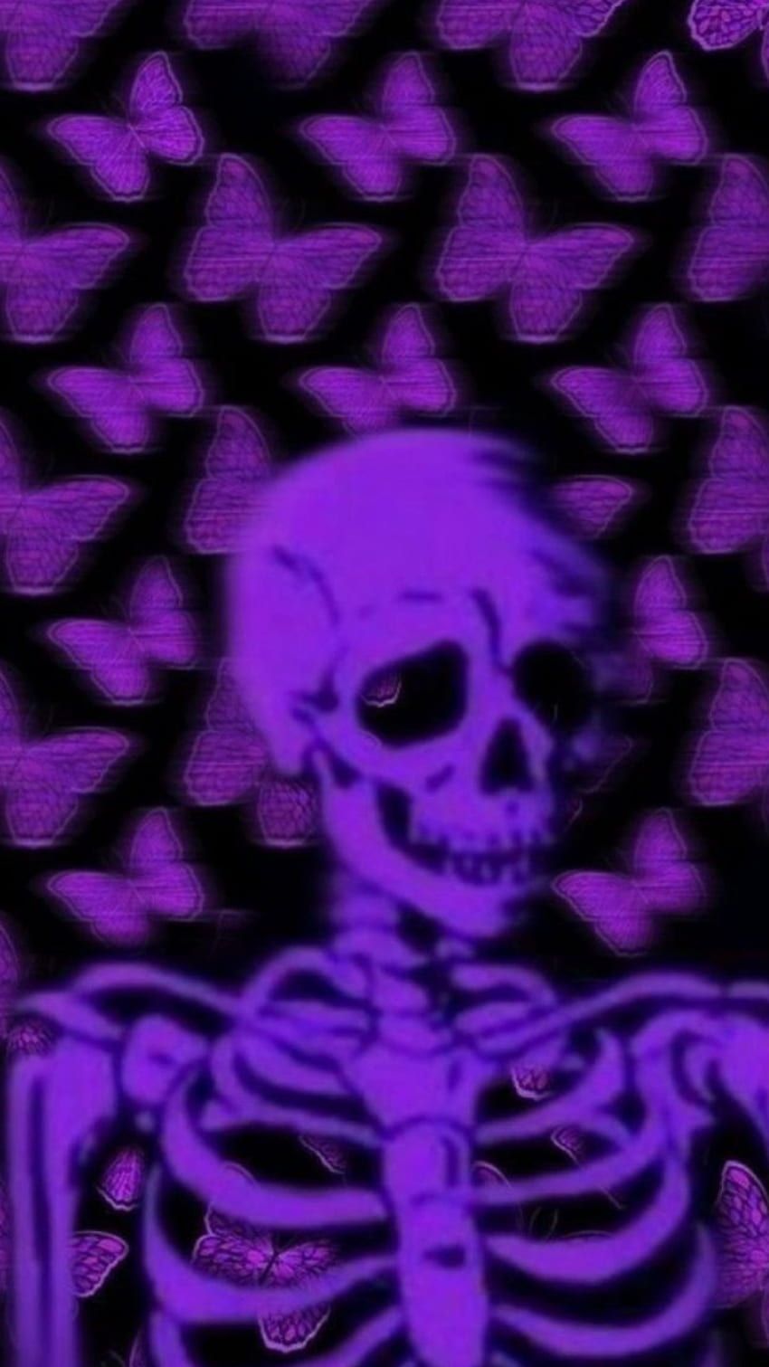 Purple skeleton HD wallpaper