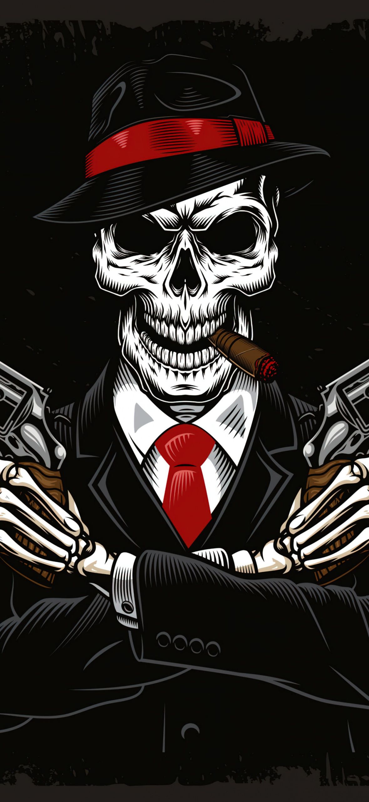 Skull Wallpaper 4K, Mafia, Gangster