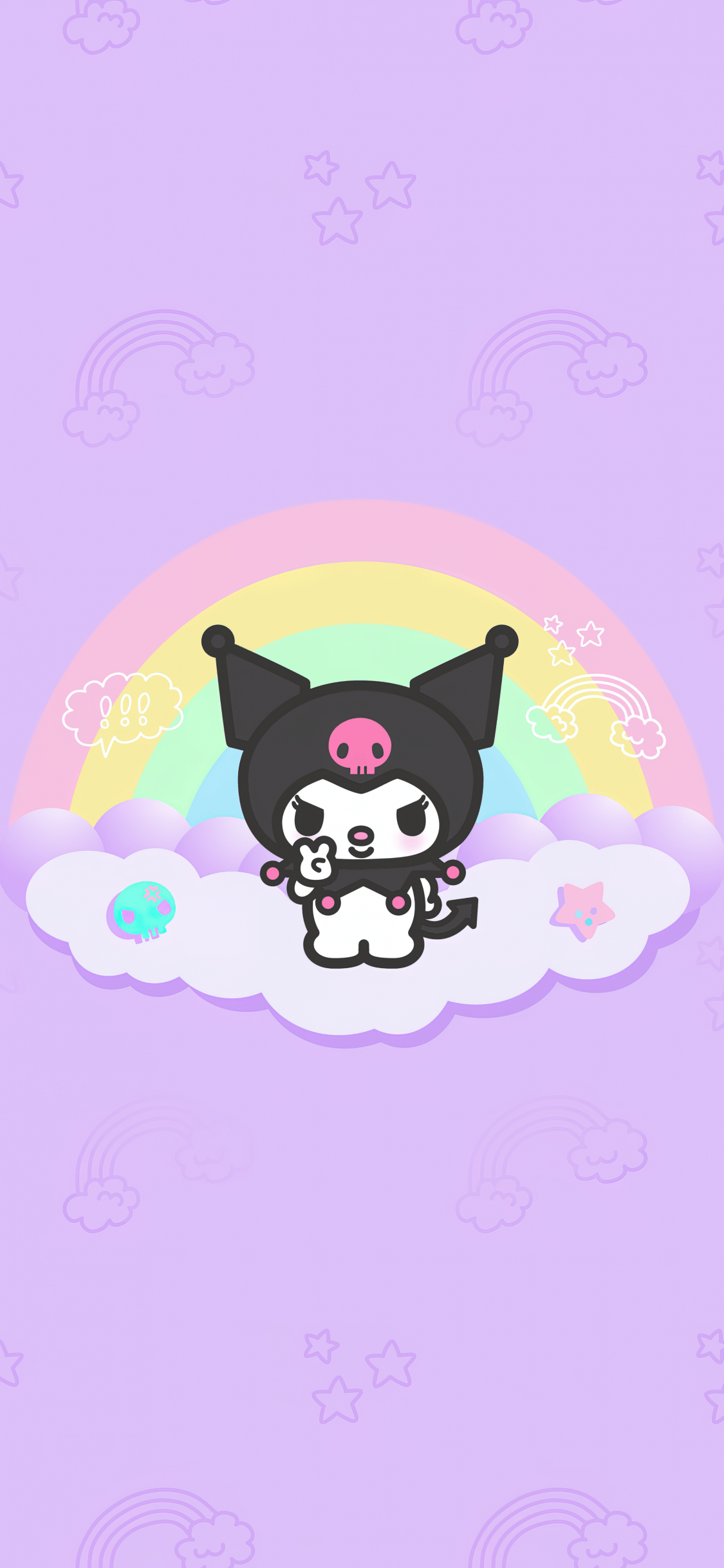 Kuromi Wallpaper 4K, Hello Kitty, Black