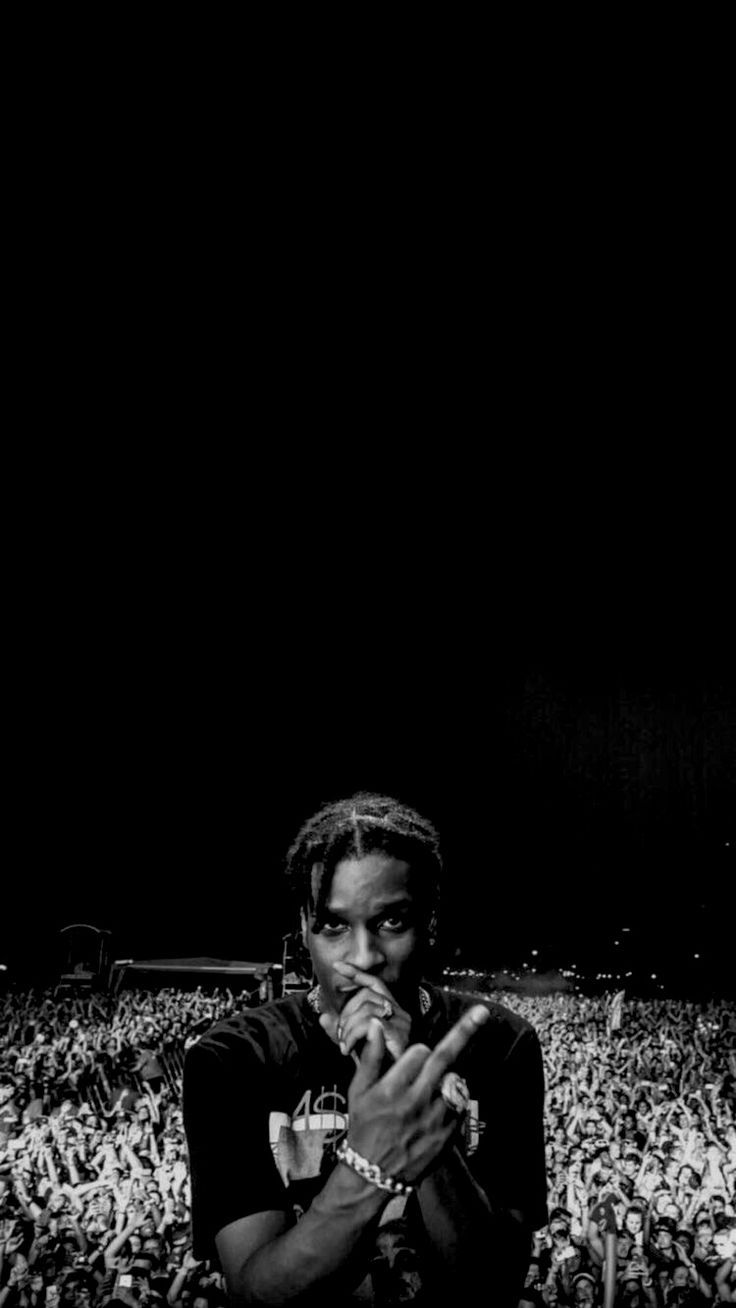 ASAP rocky black and white