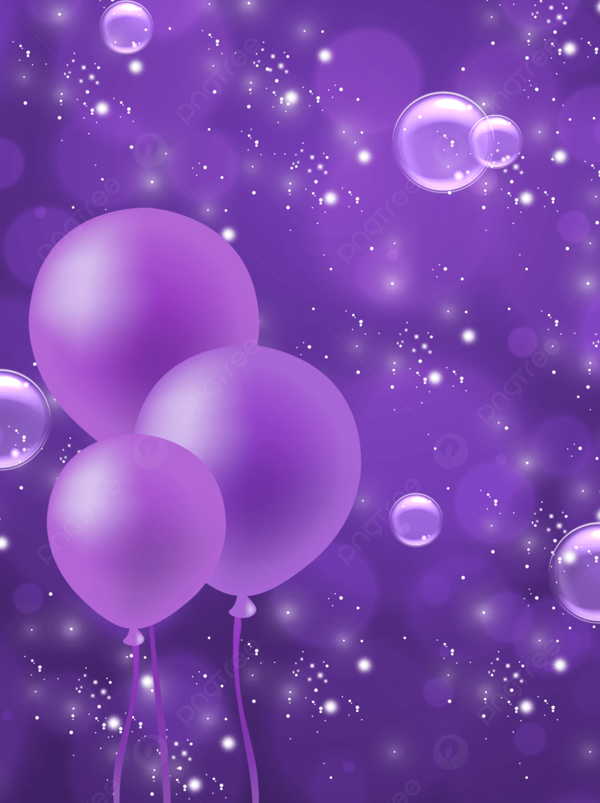 Romantic And Beautiful Purple Bubble