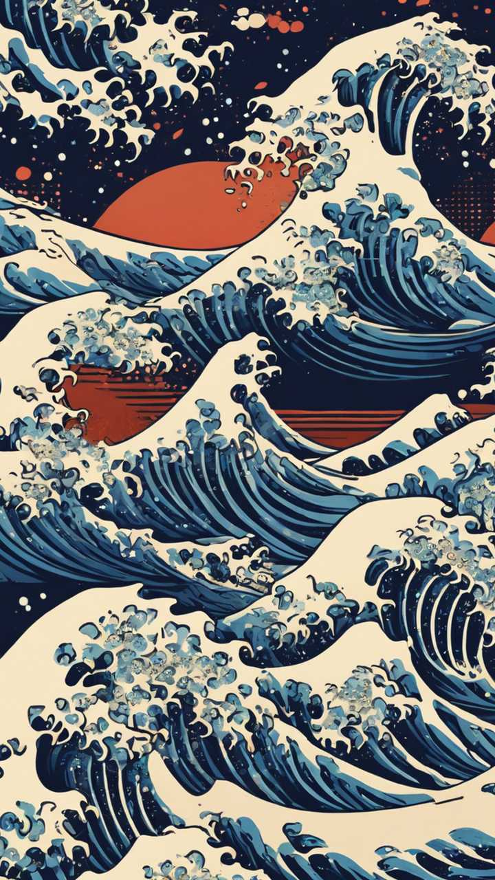 A vivid illustration of the Great Wave