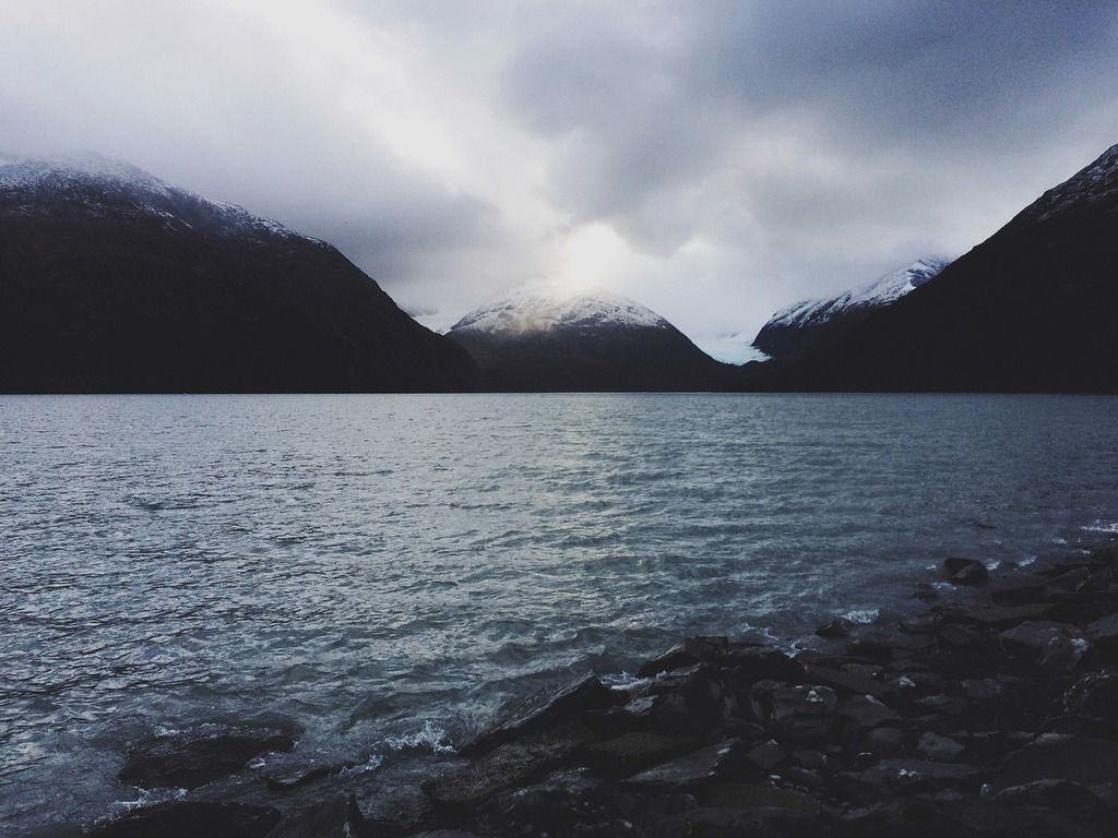 background. Landscape lake water