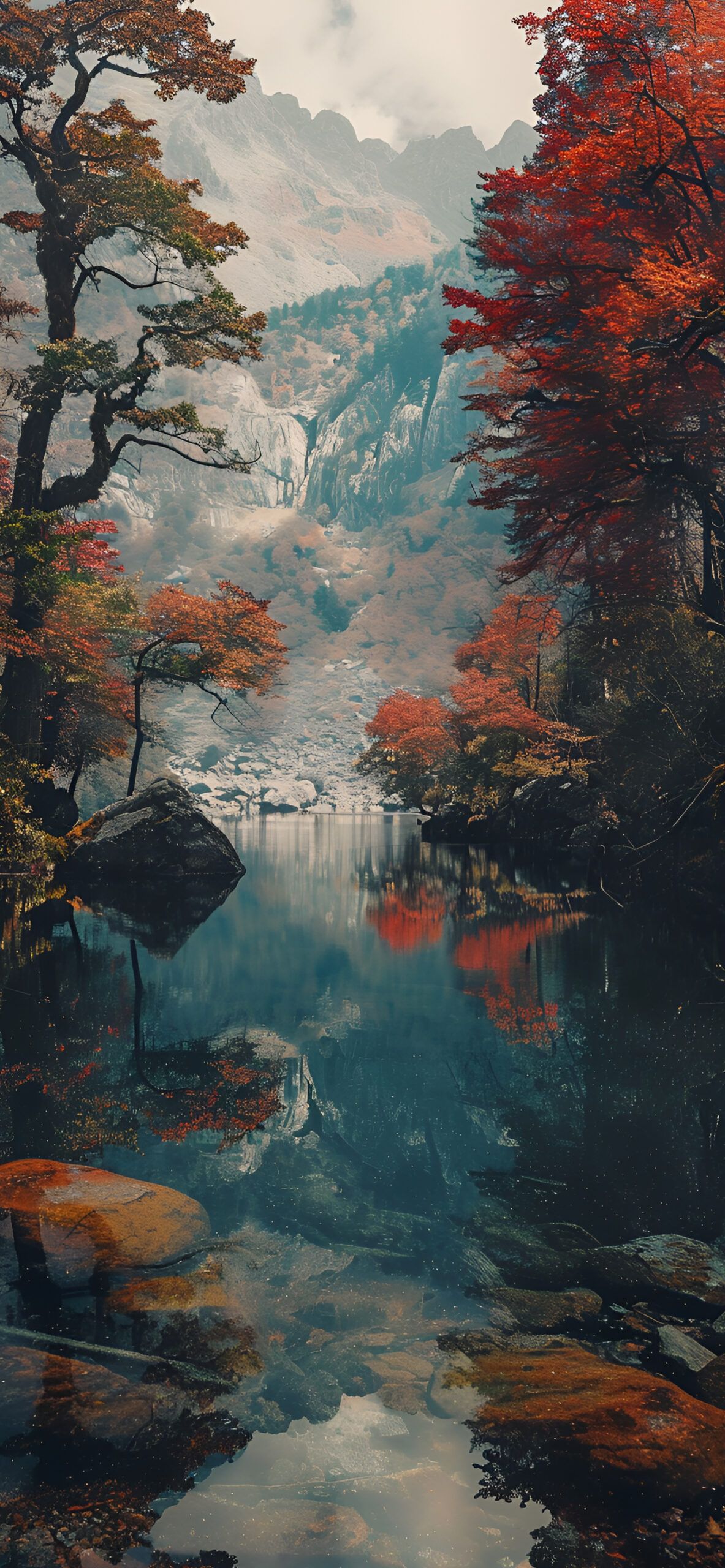 Serene Mountain Lake Wallpaper