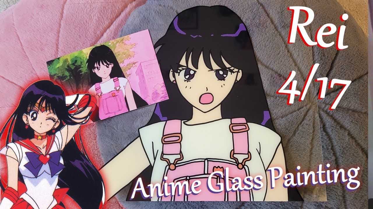 GLASS PAINTING Sailor Mars Glass Art