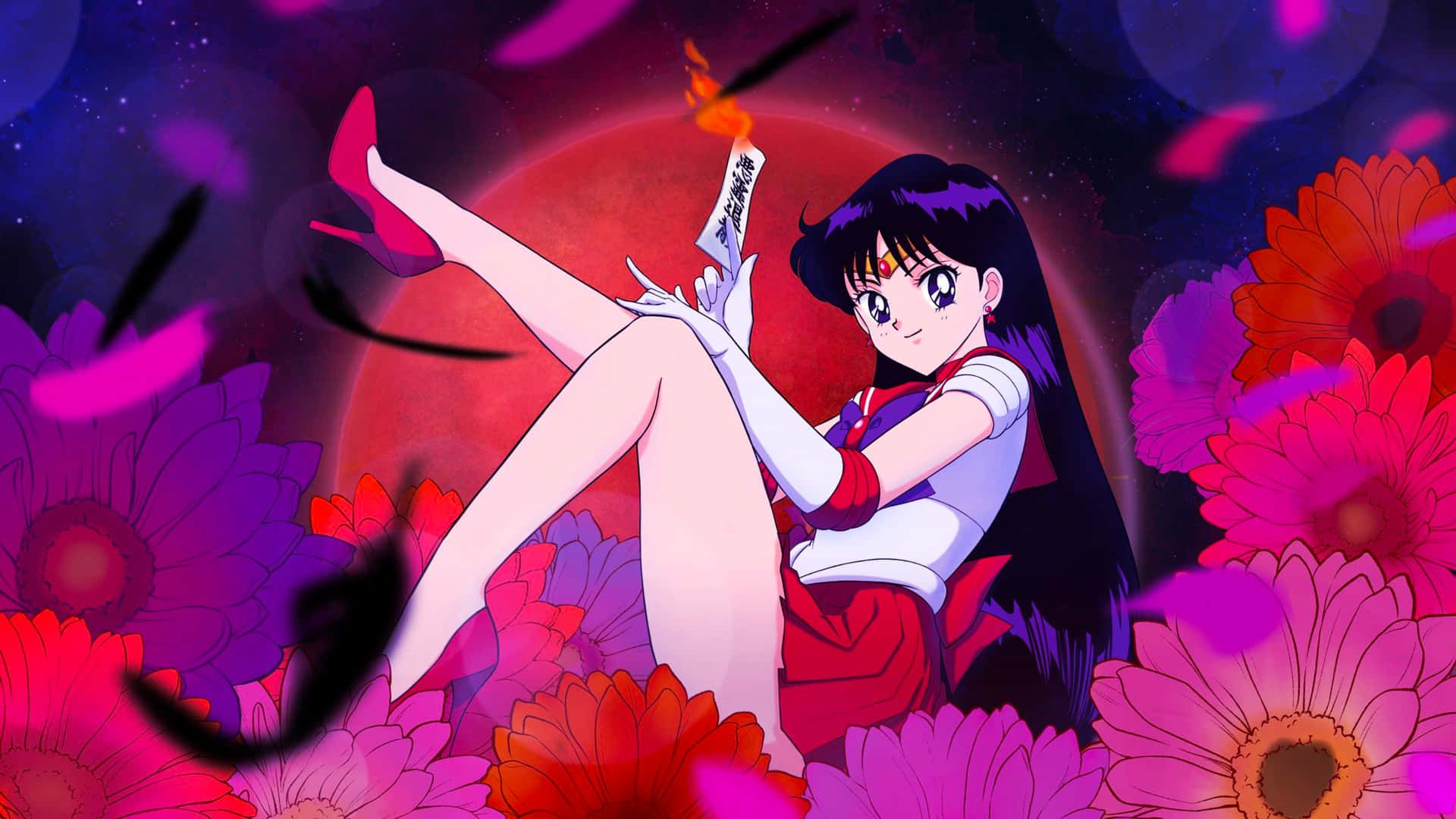 Sailor Mars Ready for Battle Wallpaper